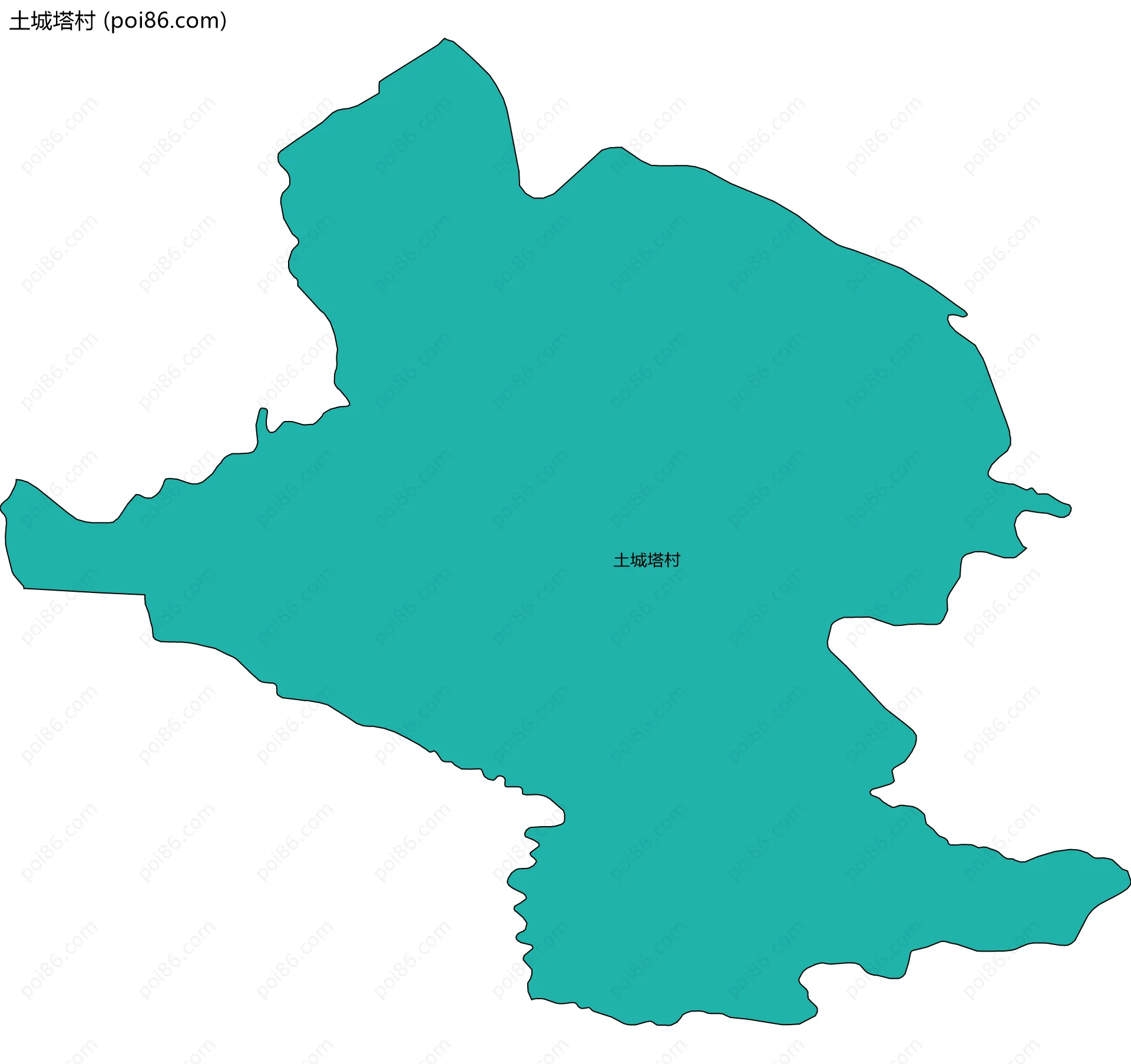 土城塔村边界地图