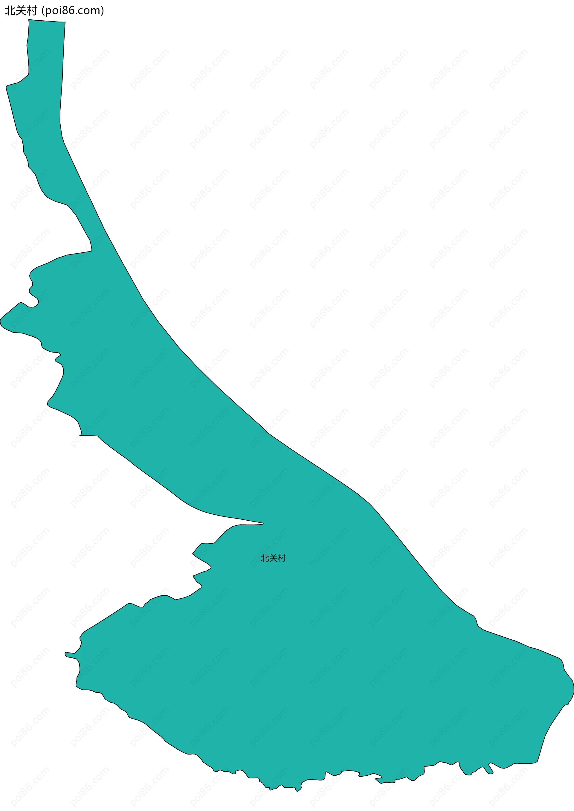 北关村边界地图