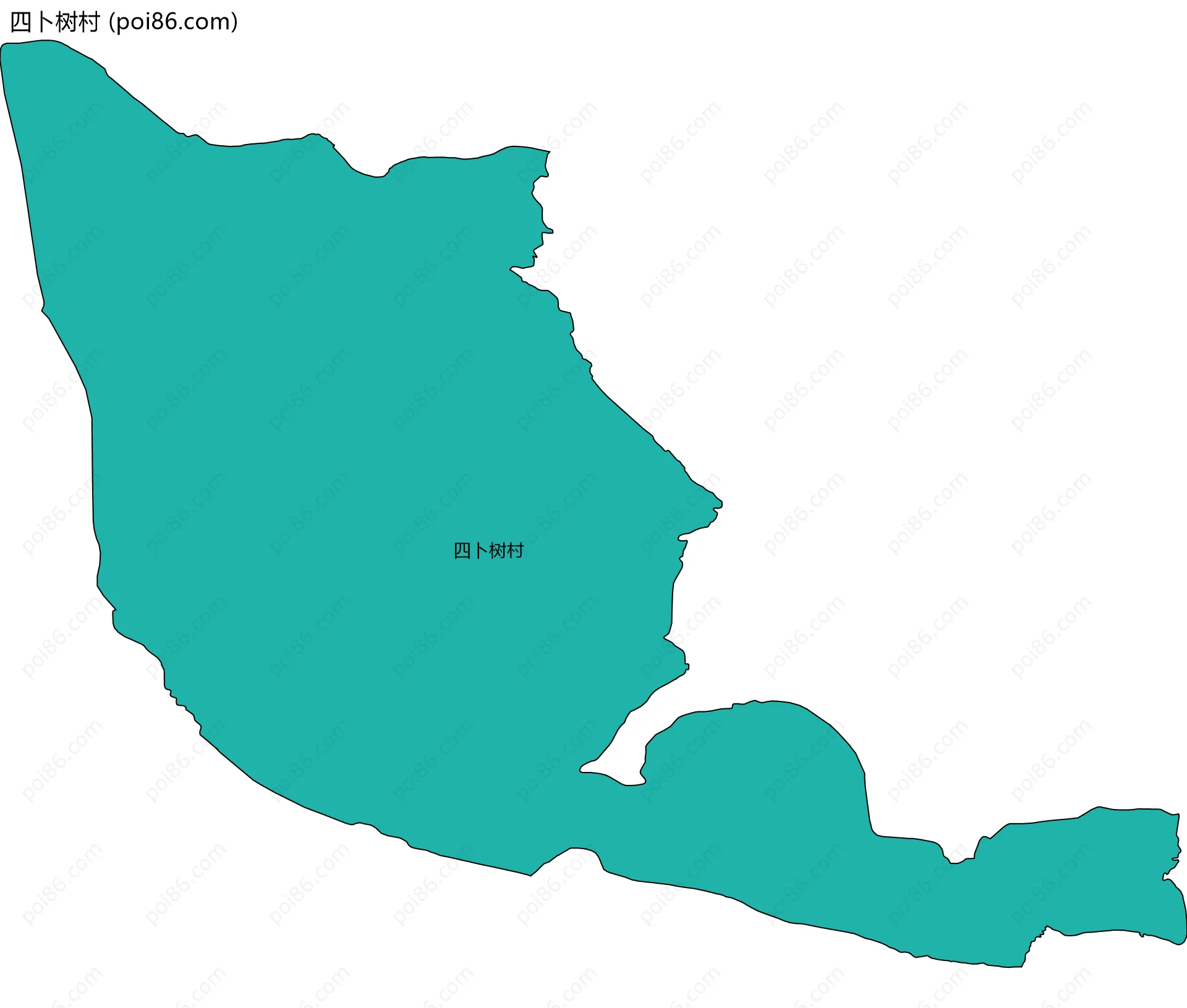 四卜树村边界地图