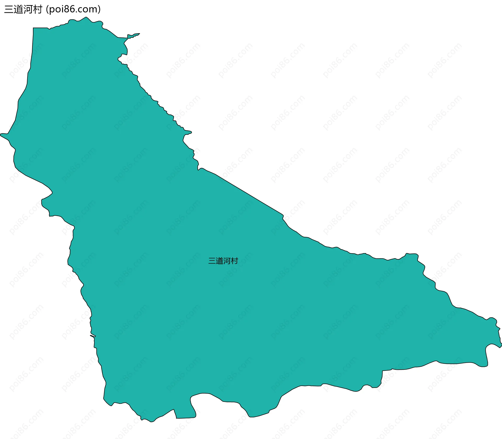 三道河村边界地图