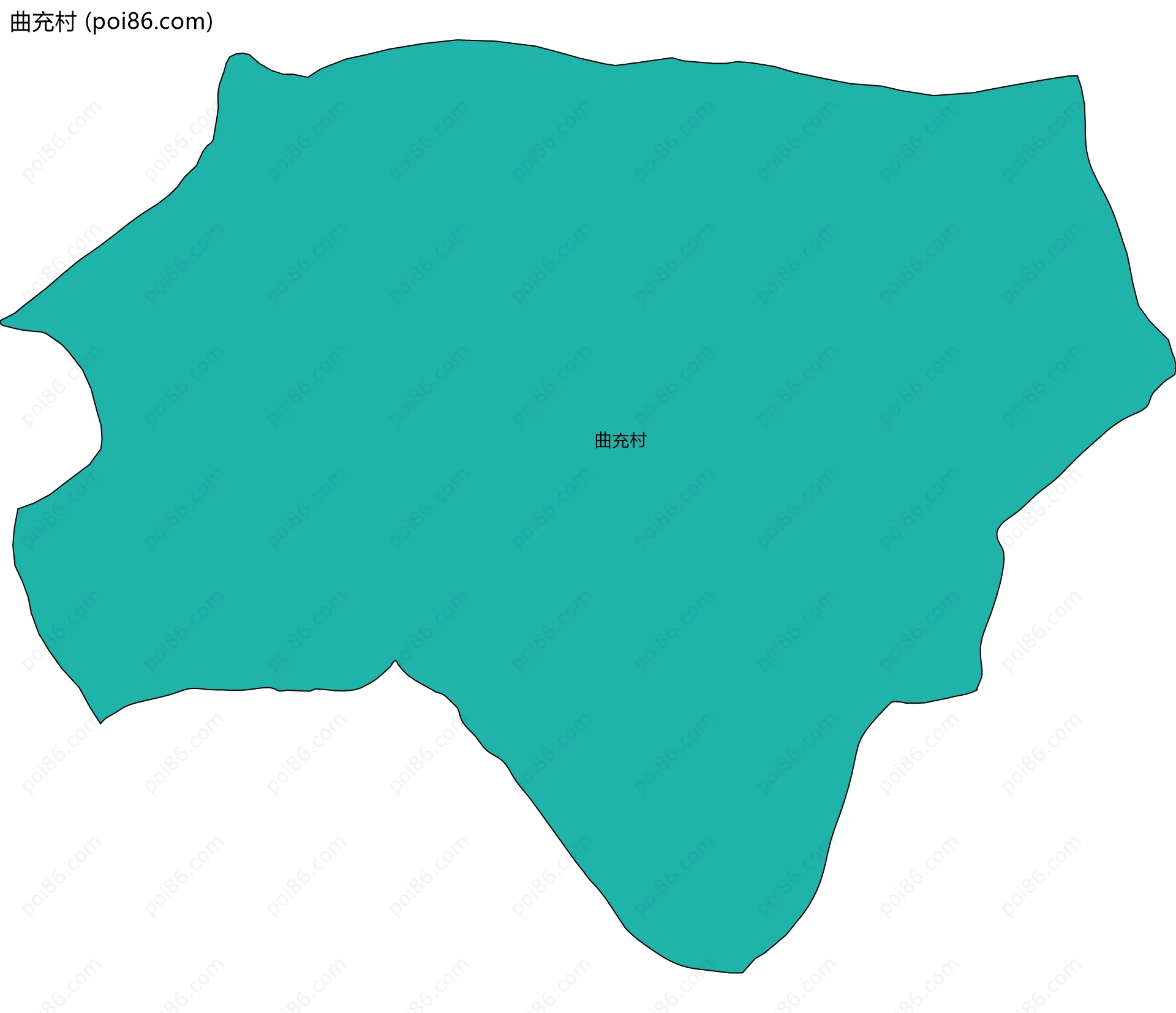 曲充村边界地图