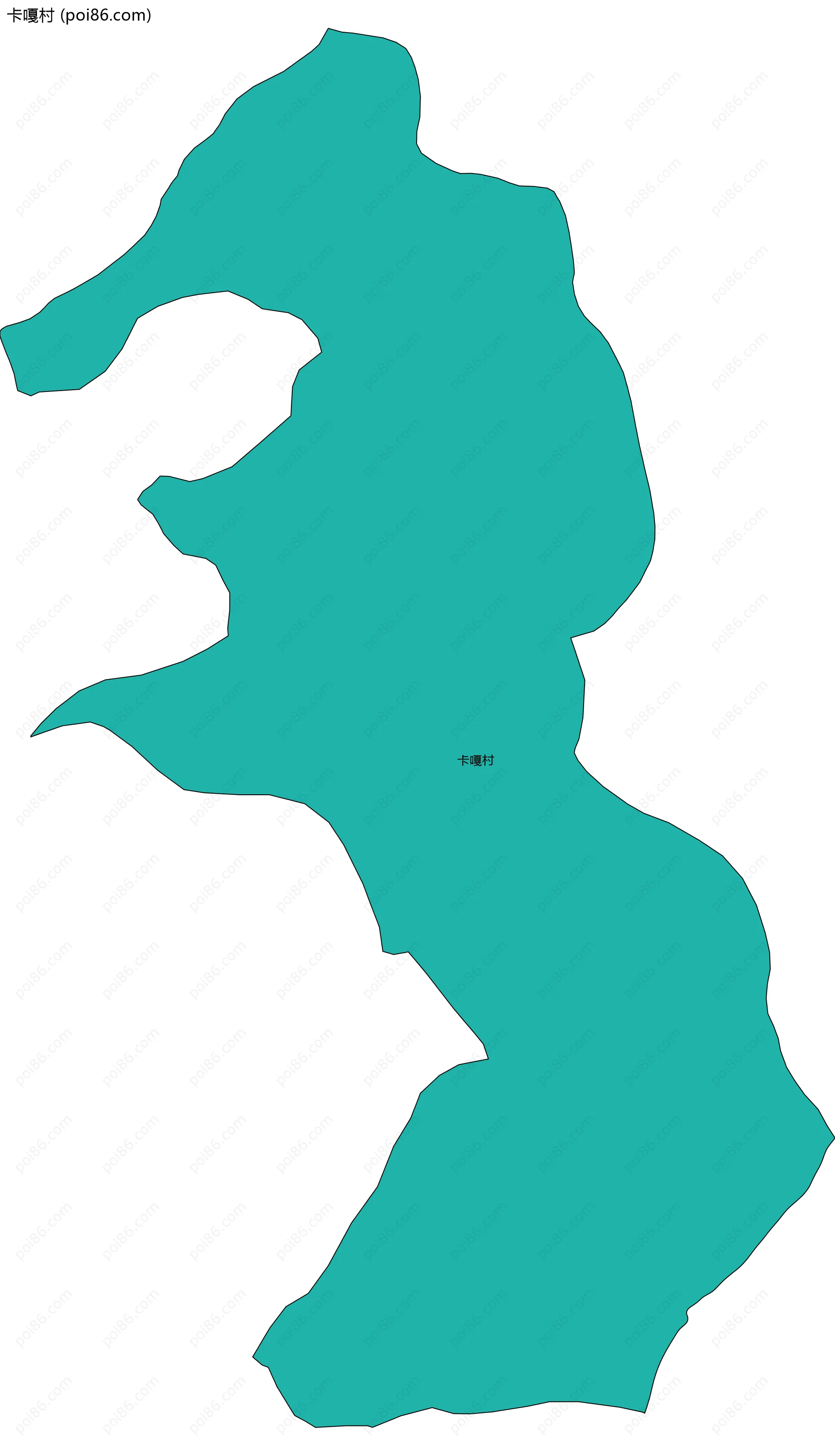 卡嘎村边界地图