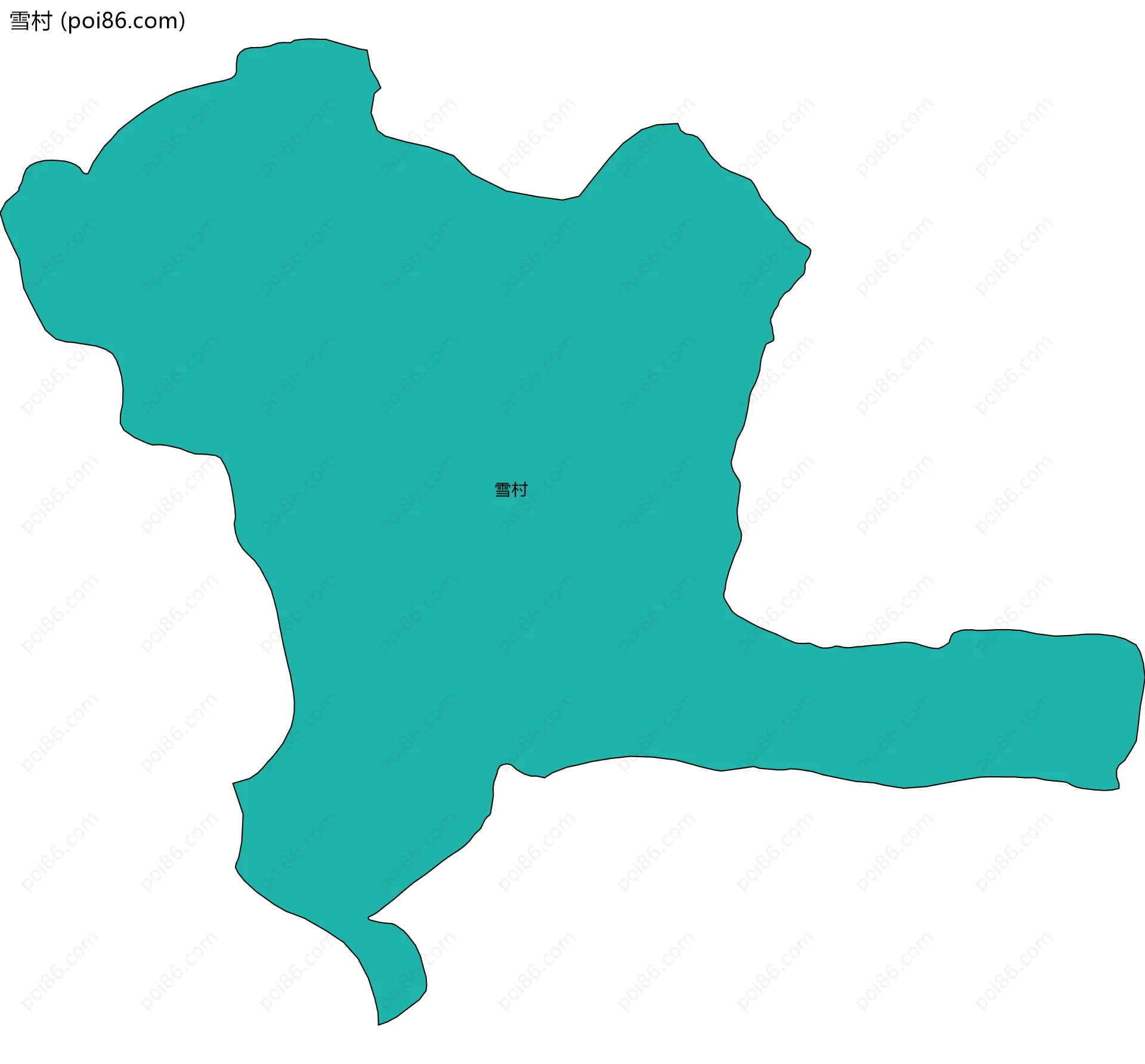 雪村边界地图