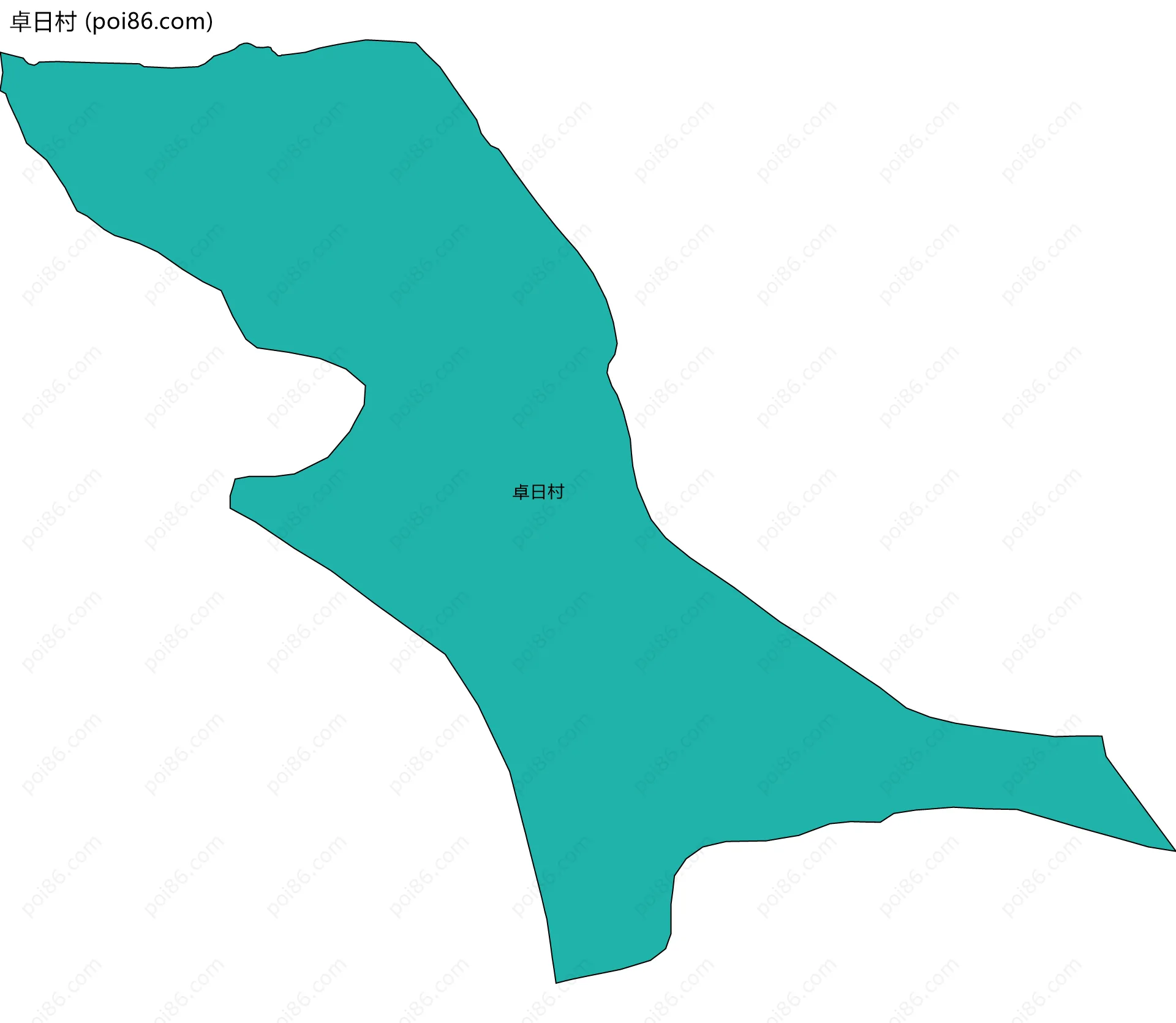 卓日村边界地图