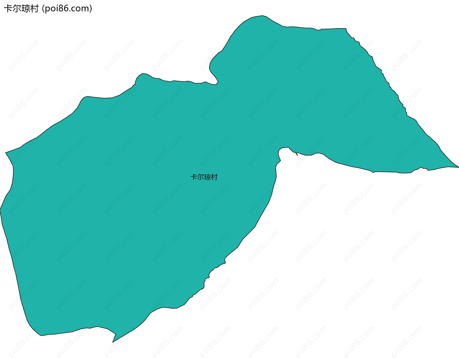 卡尔琼村边界地图