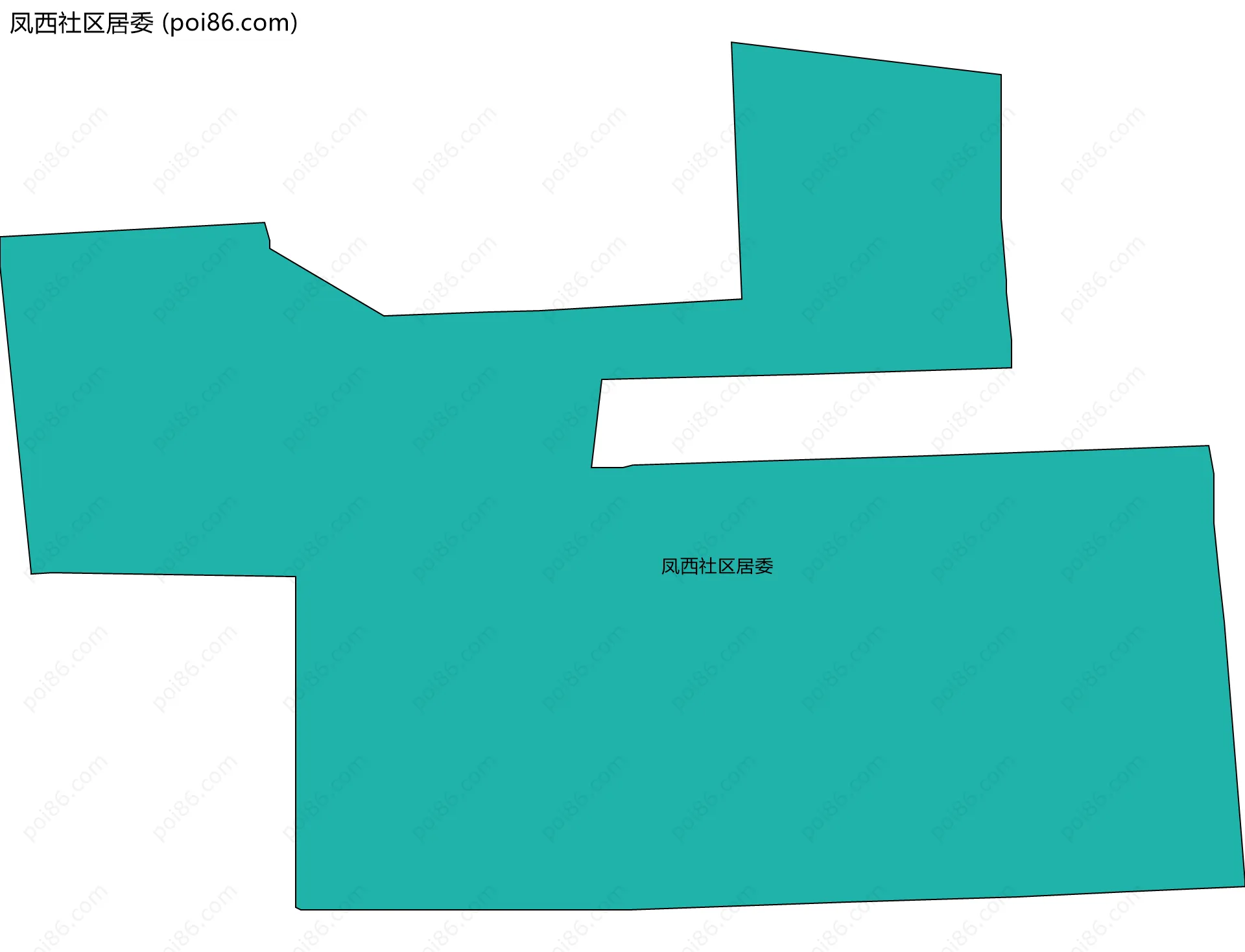 凤西社区居委边界地图