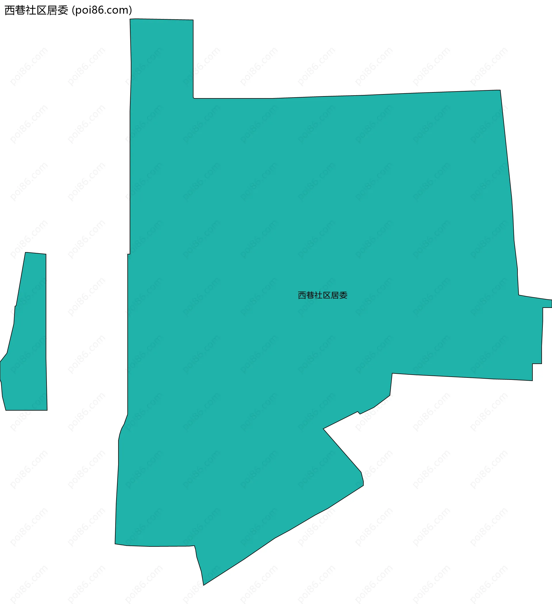 西巷社区居委边界地图