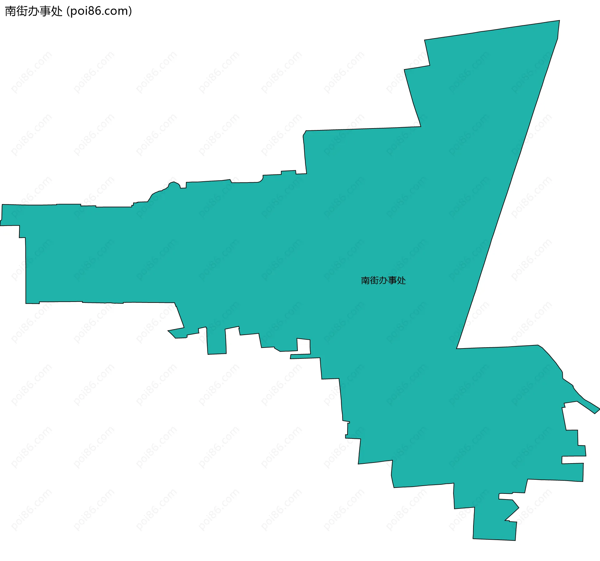 南街办事处边界地图