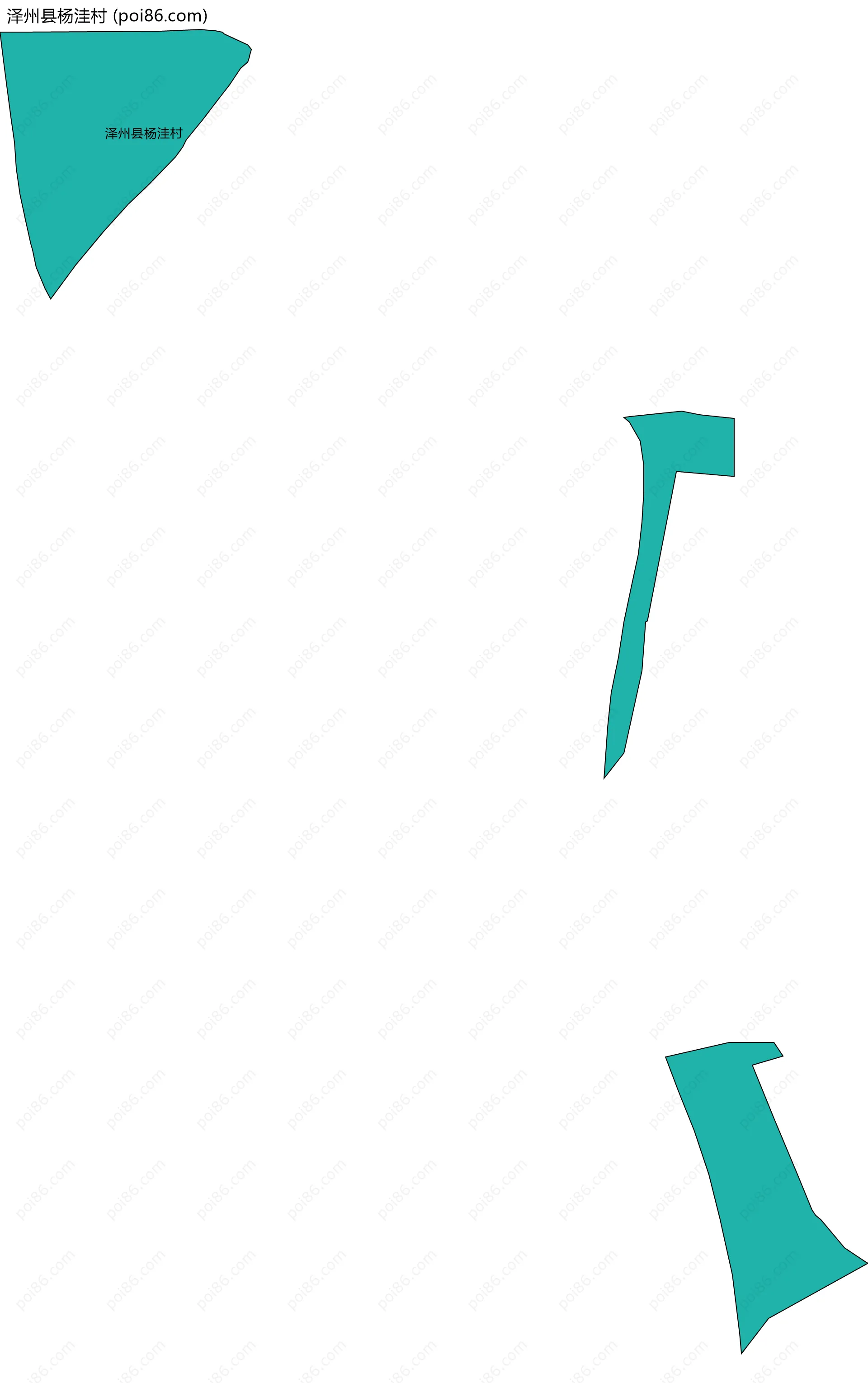 泽州县杨洼村边界地图