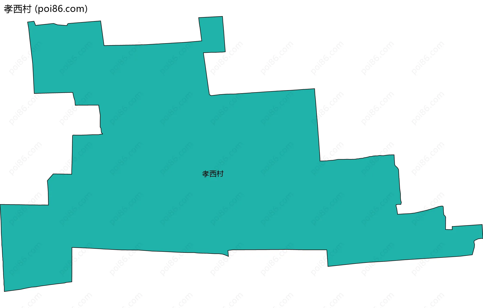 孝西村边界地图