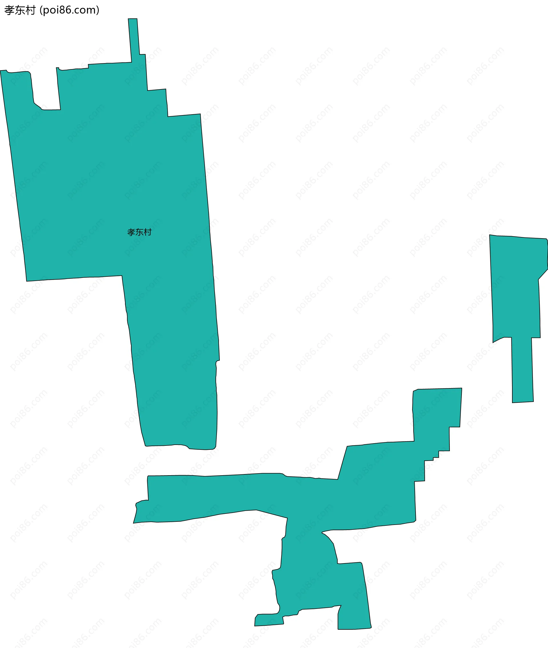 孝东村边界地图