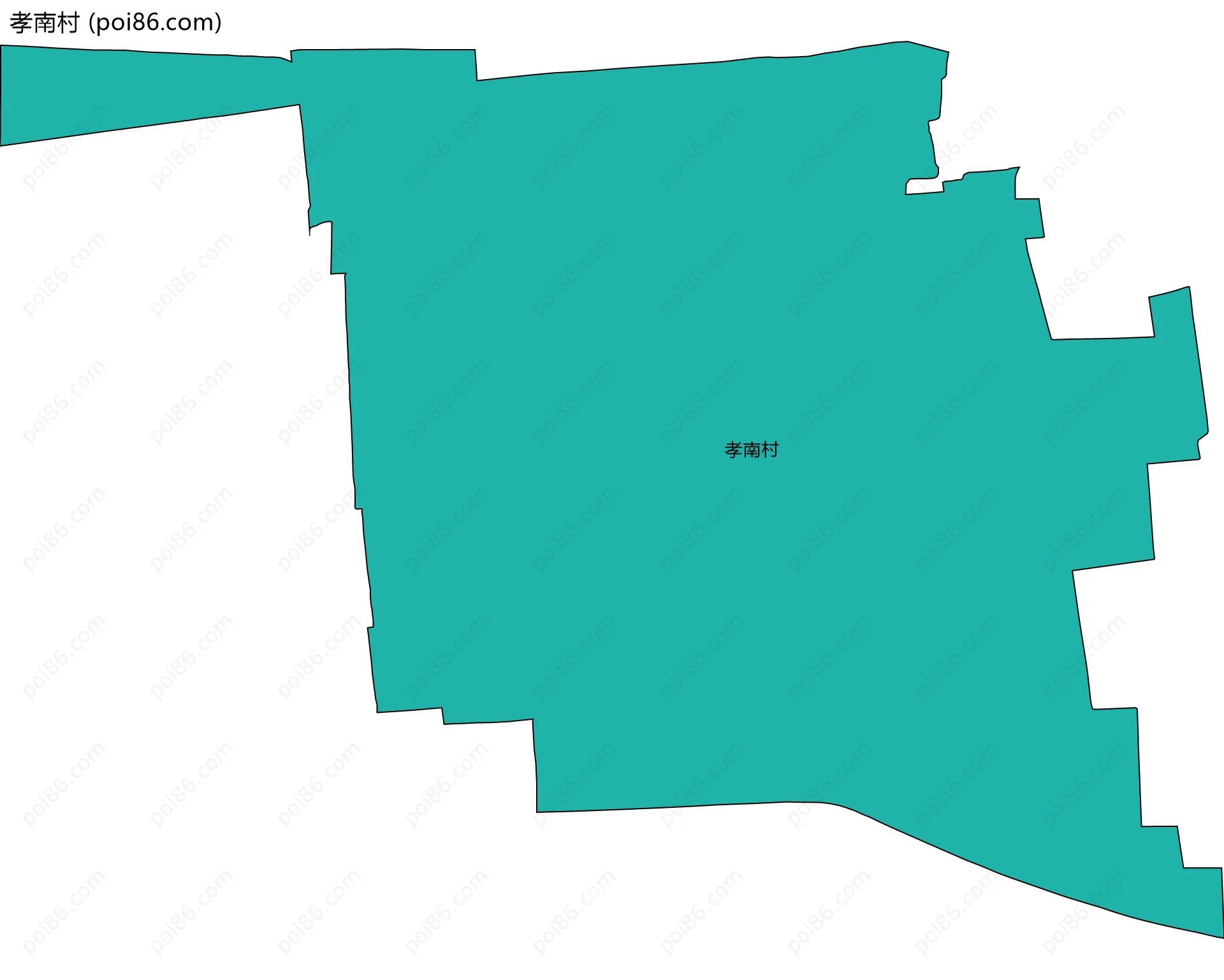 孝南村边界地图