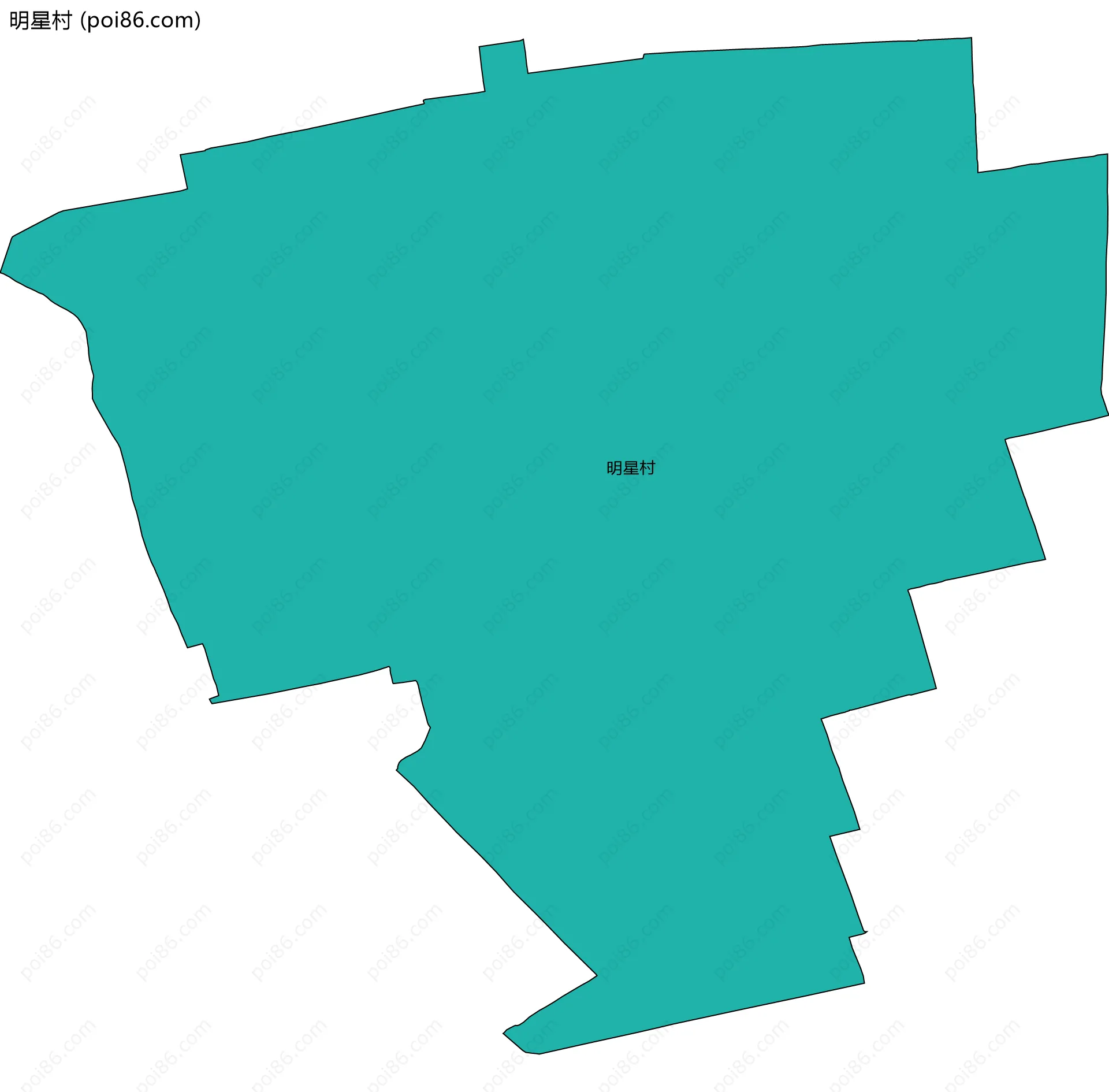 明星村边界地图