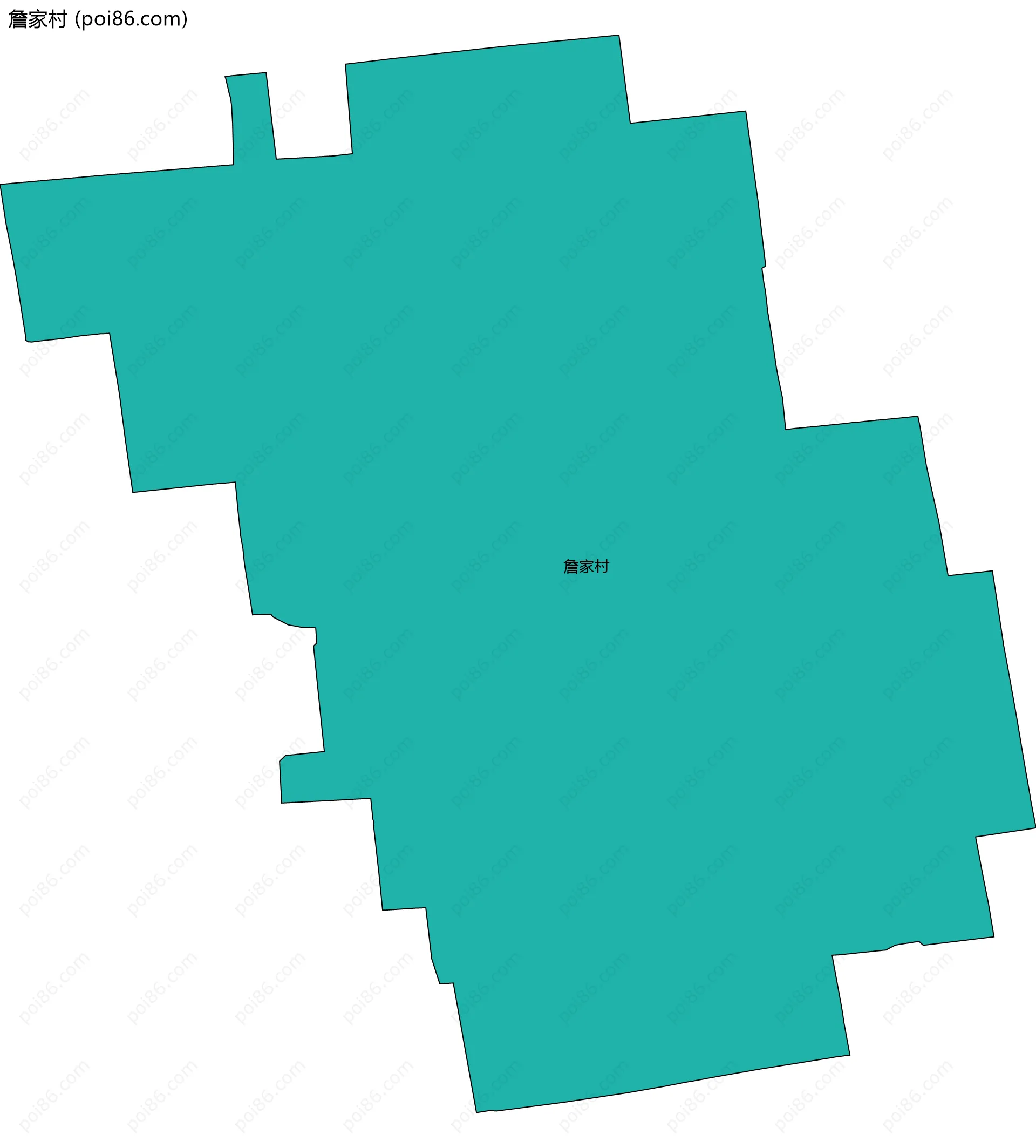 詹家村边界地图