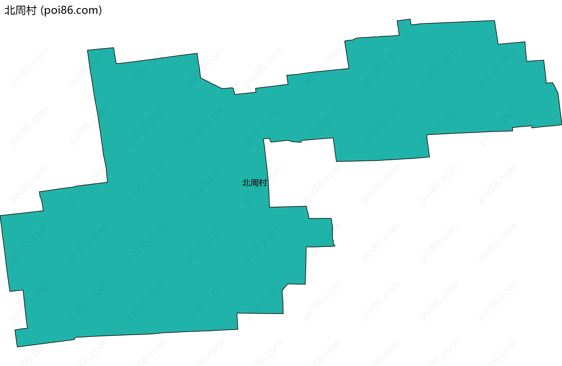 北周村边界地图