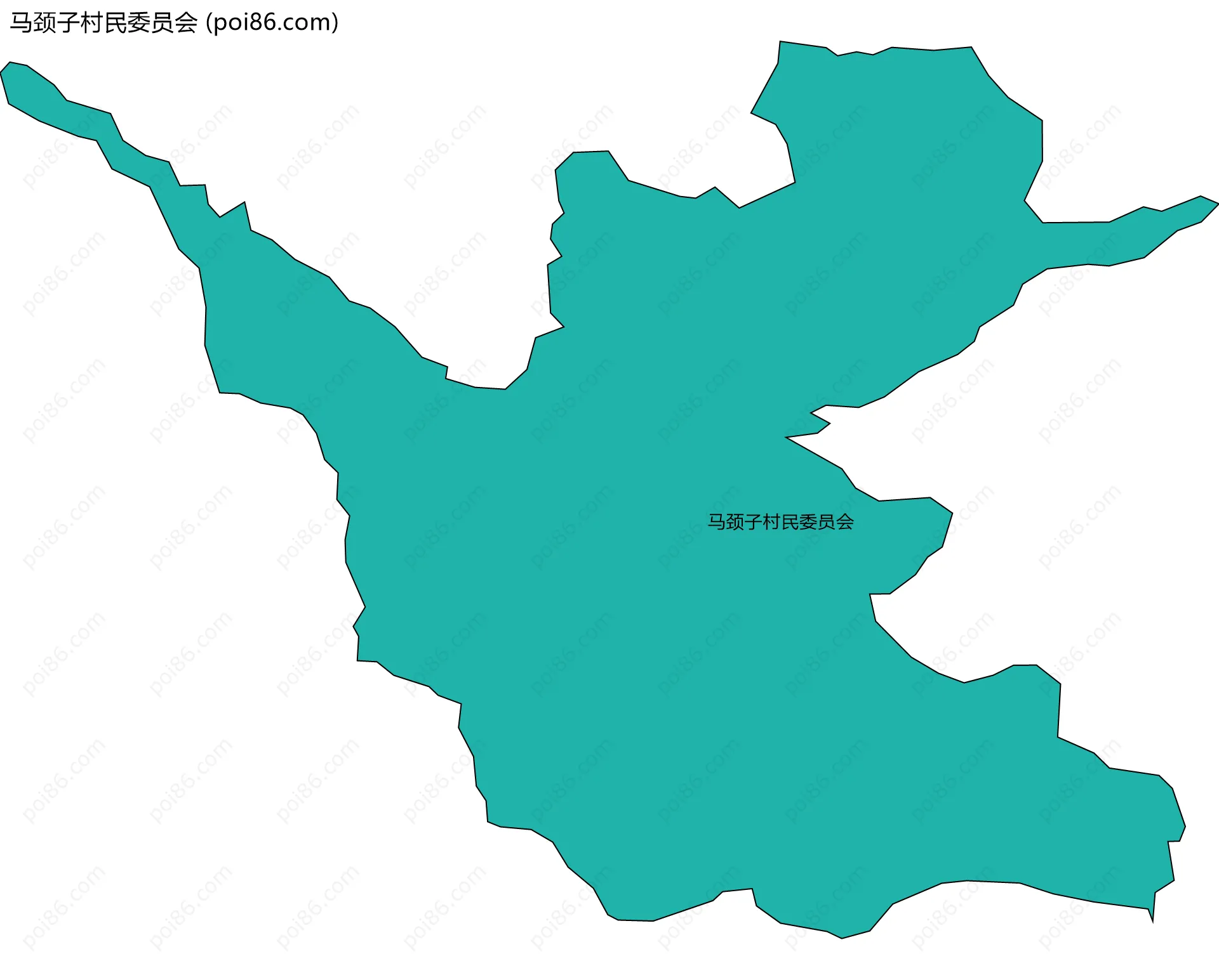 马颈子村民委员会边界地图