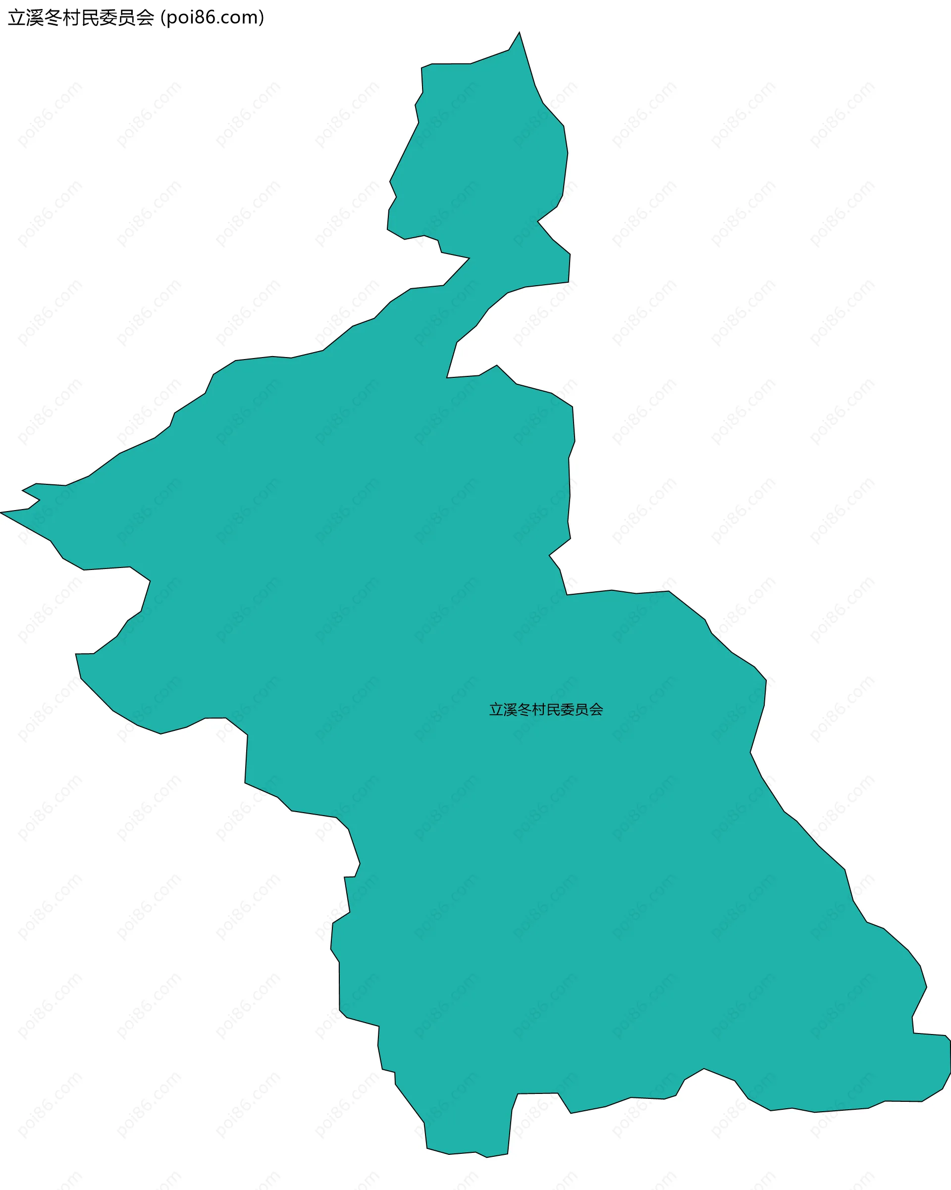 立溪冬村民委员会边界地图