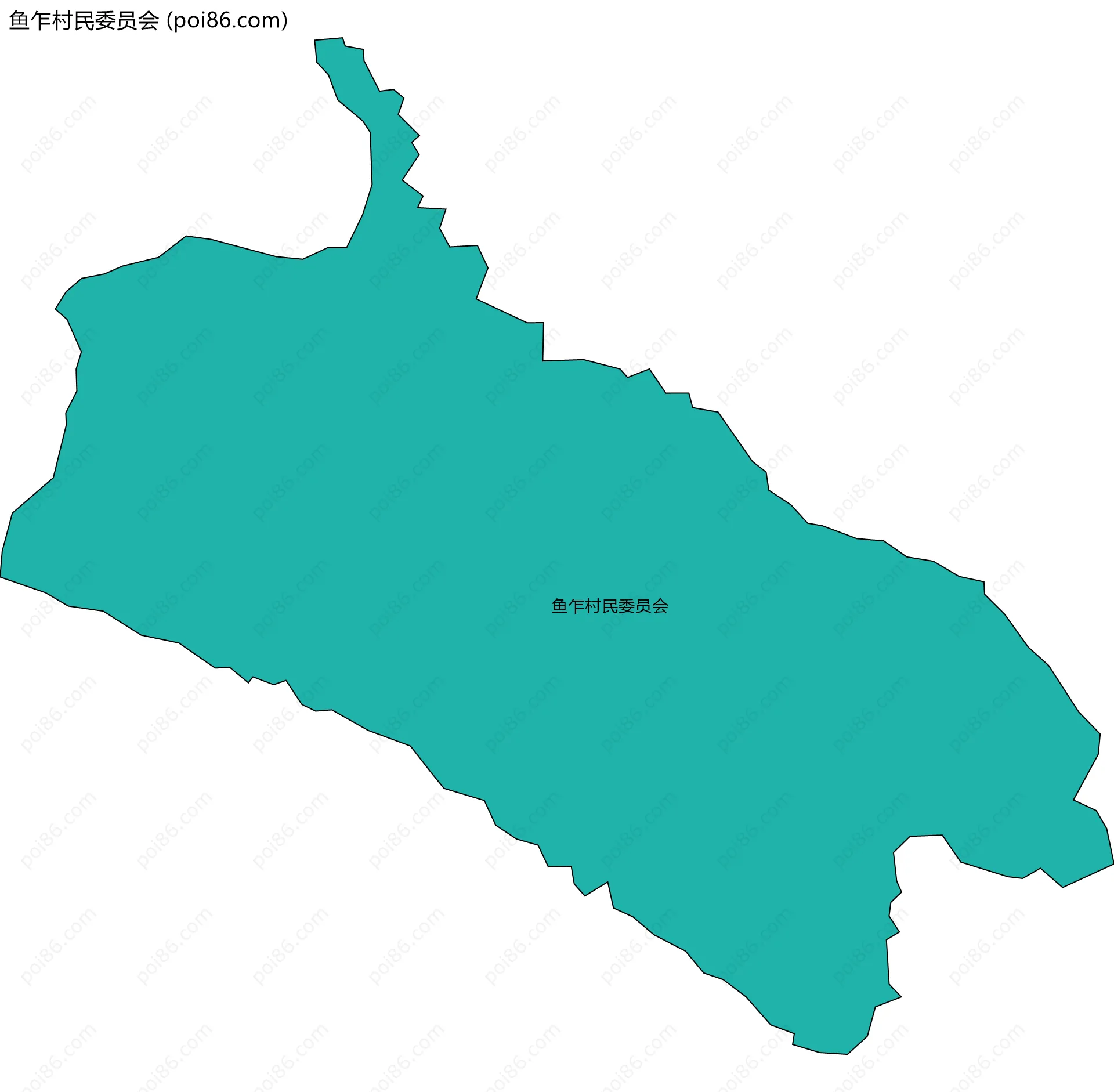 鱼乍村民委员会边界地图