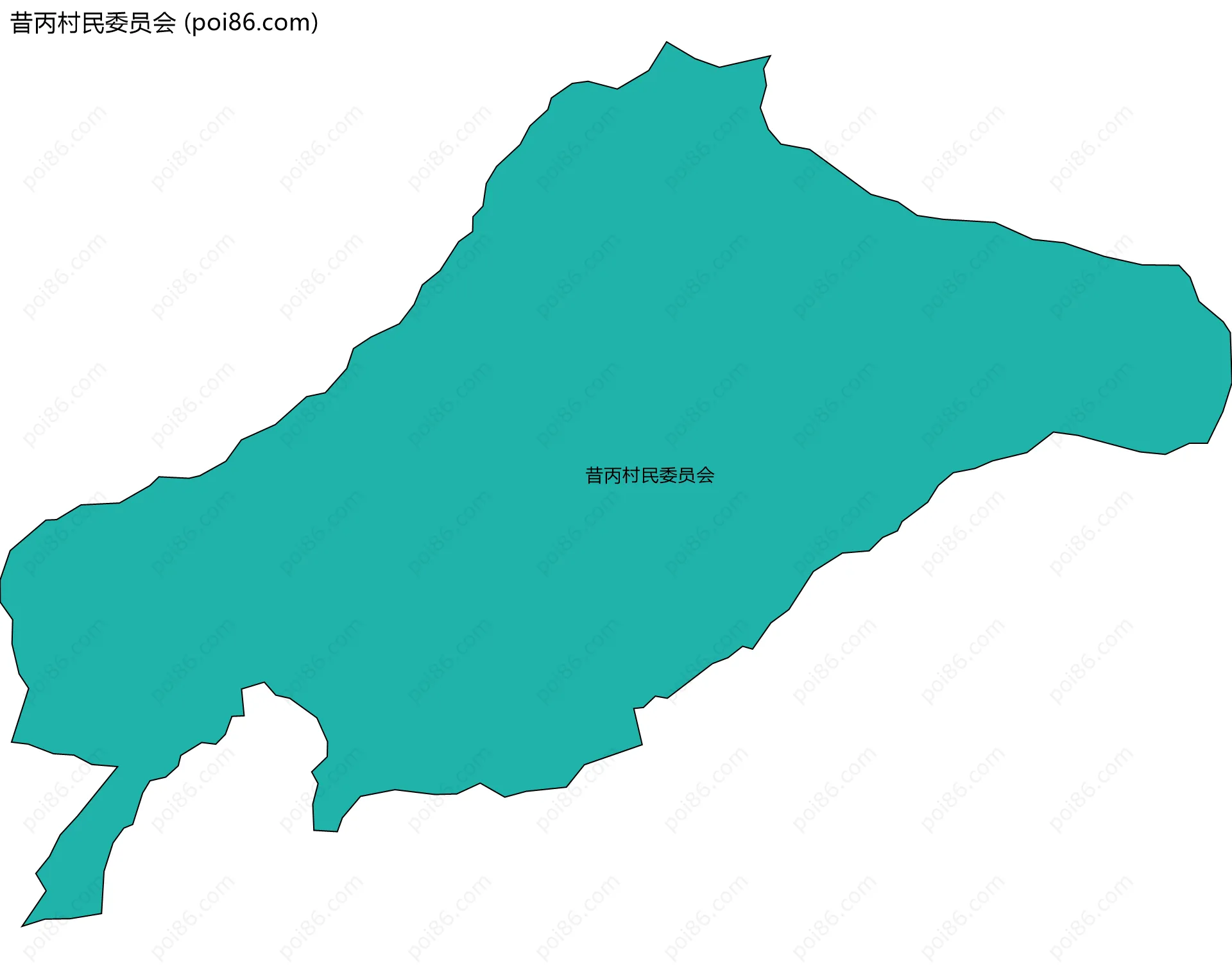 昔丙村民委员会边界地图