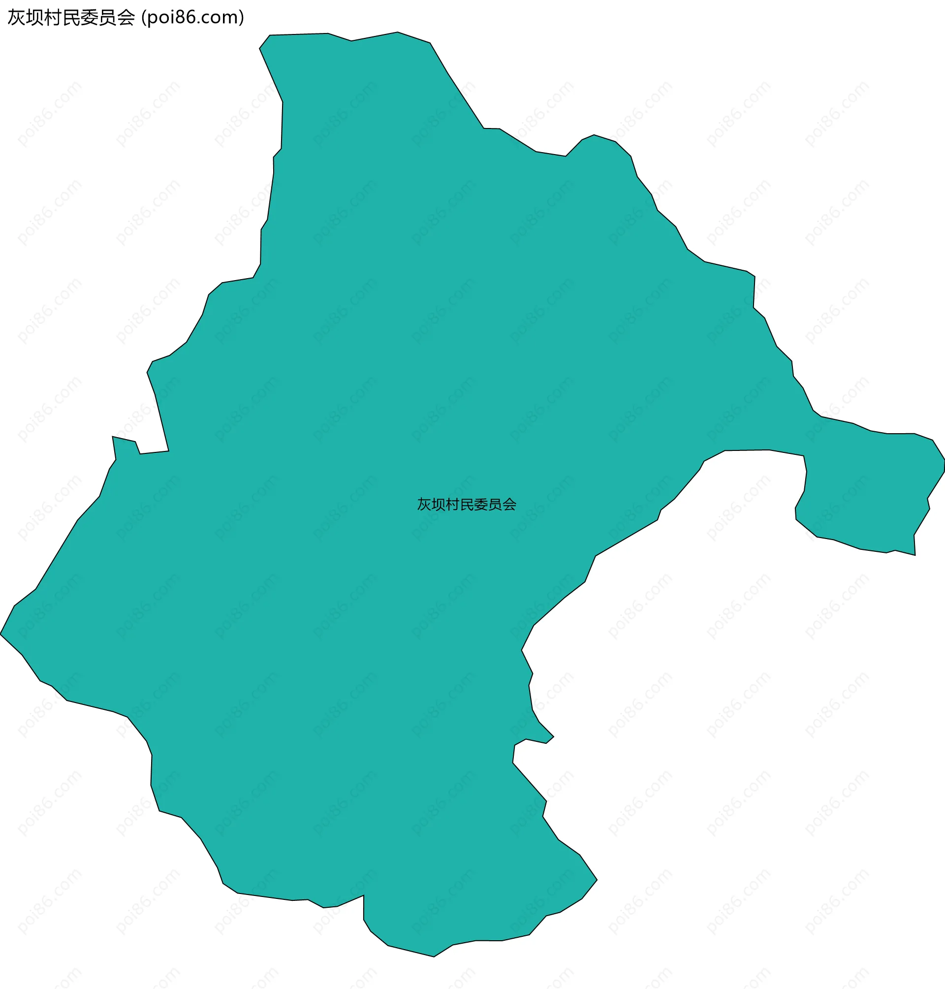 灰坝村民委员会边界地图