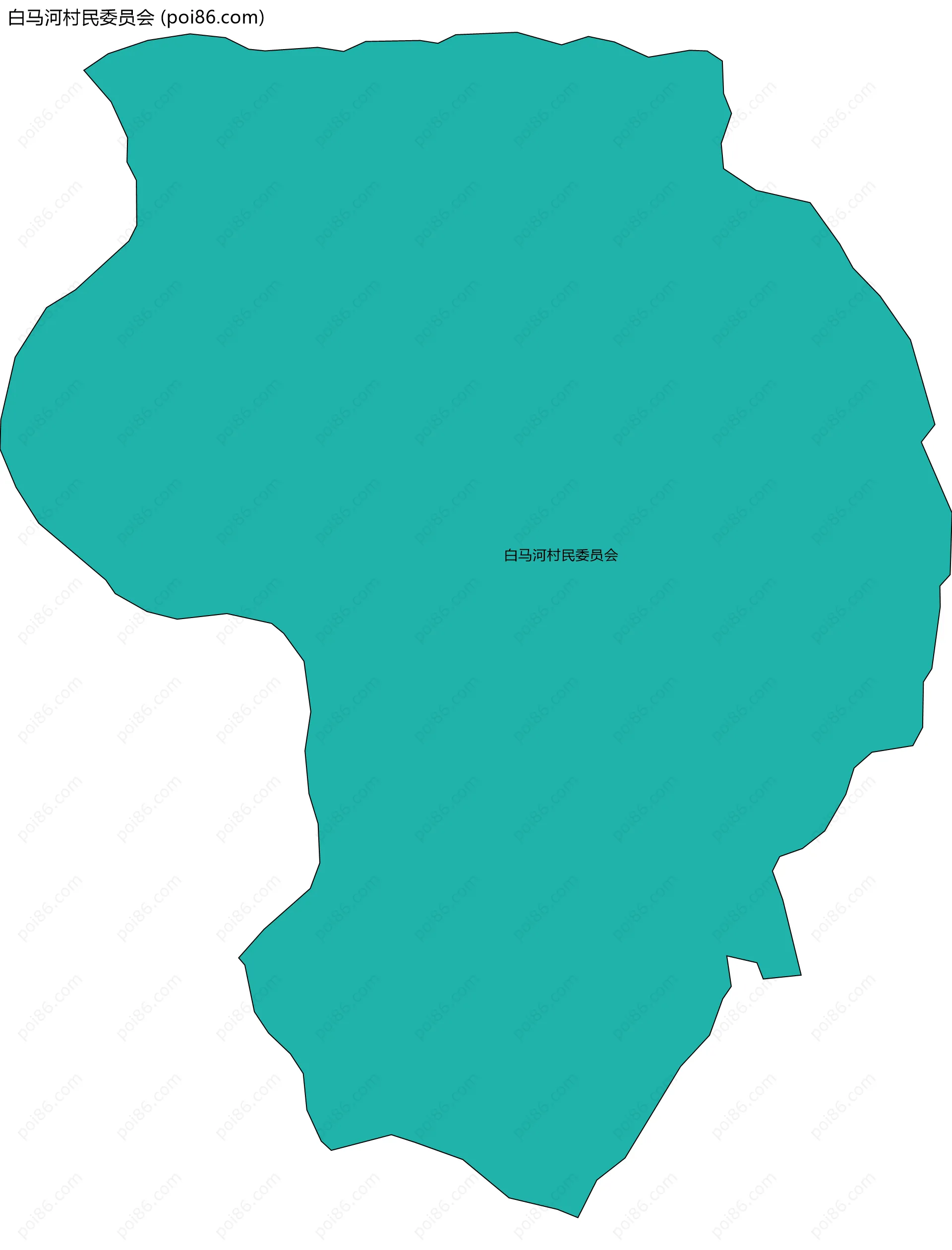 白马河村民委员会边界地图