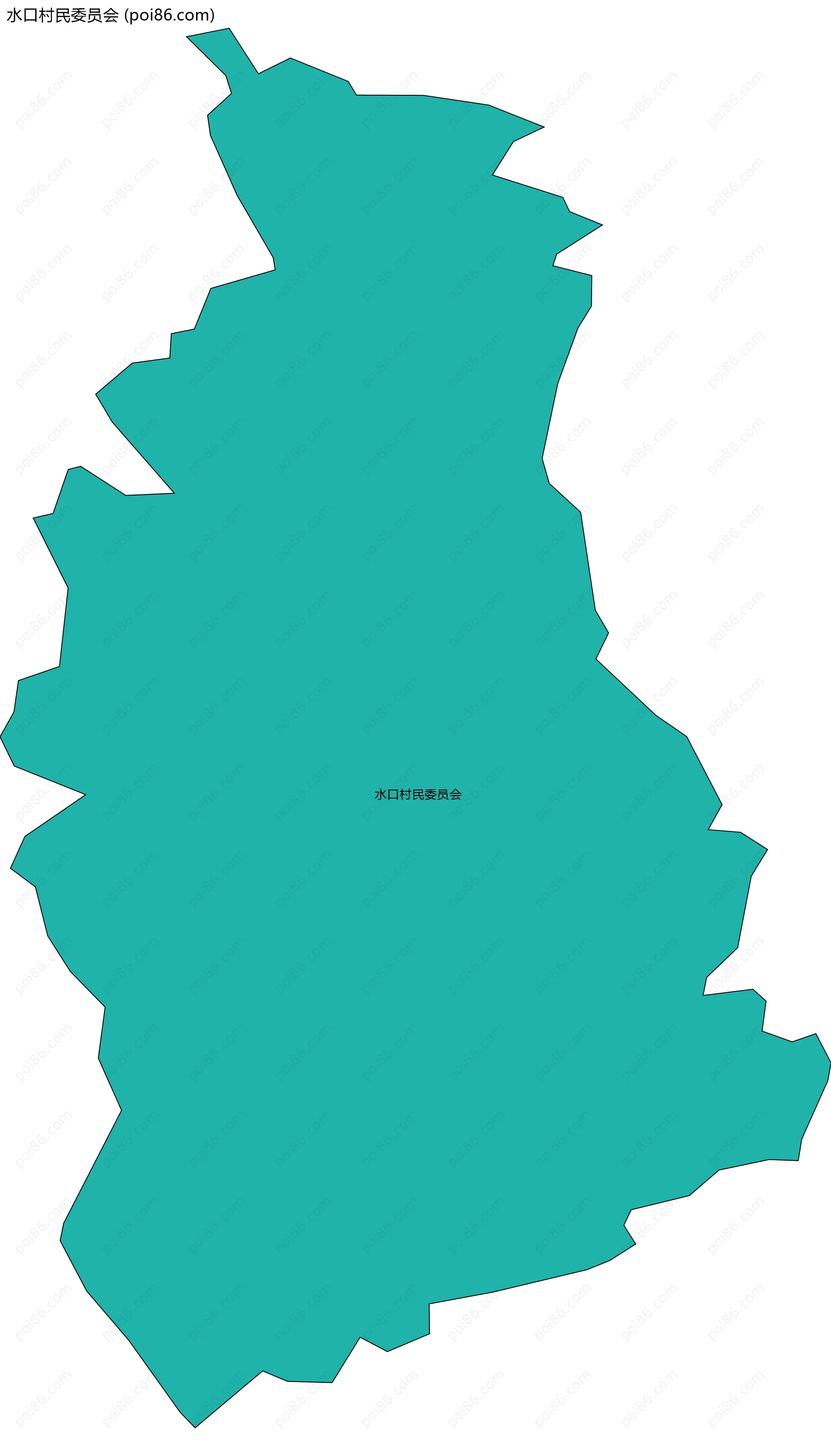 水口村民委员会边界地图