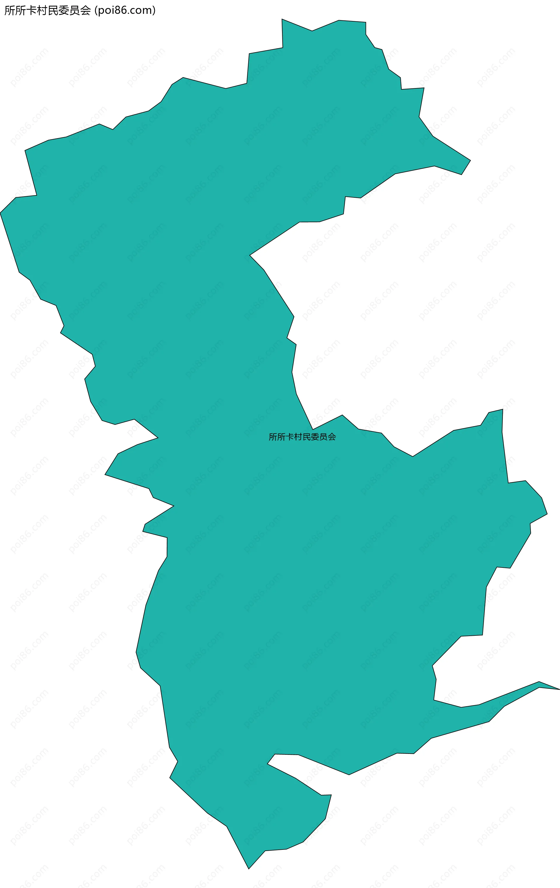 所所卡村民委员会边界地图