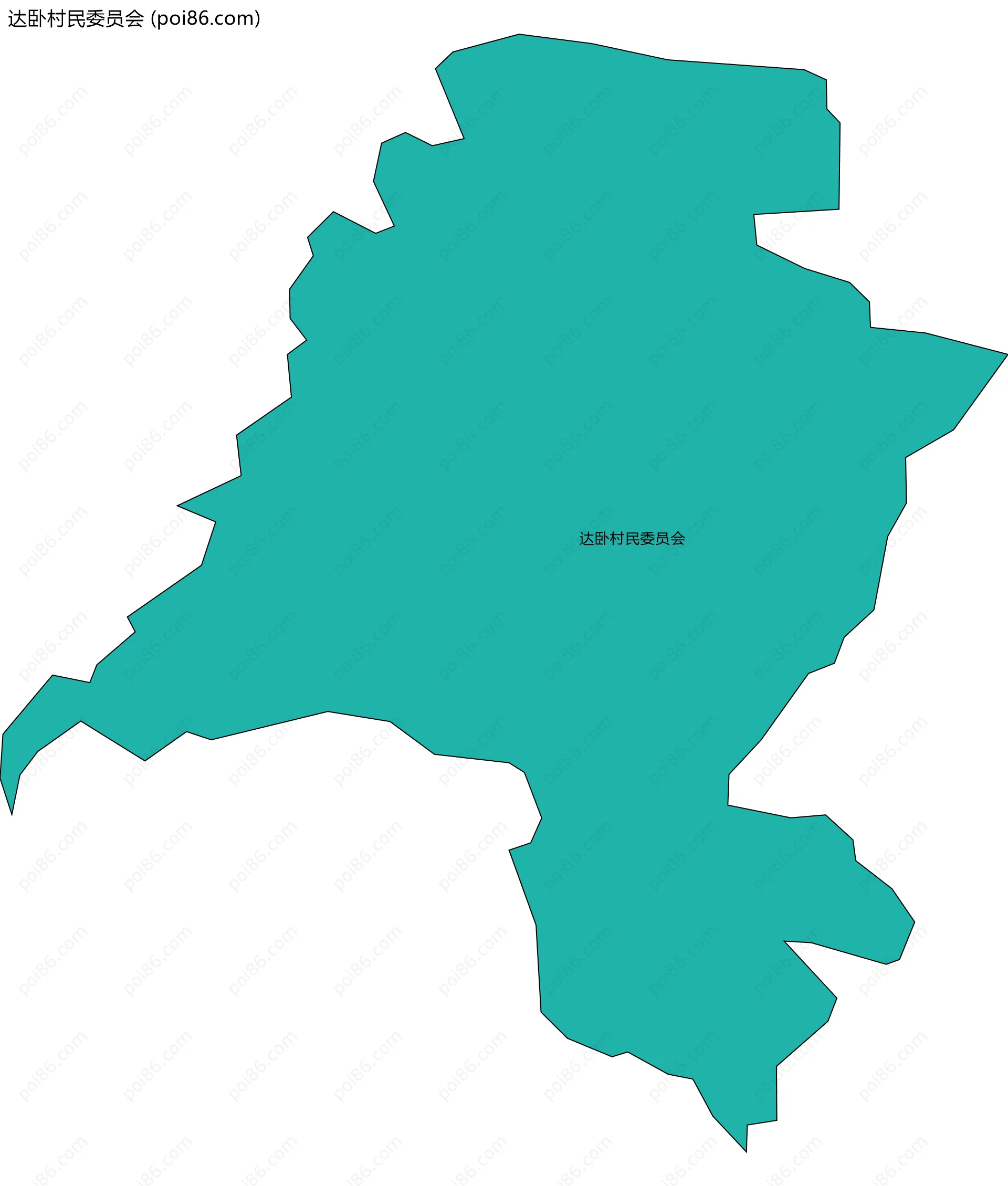 达卧村民委员会边界地图