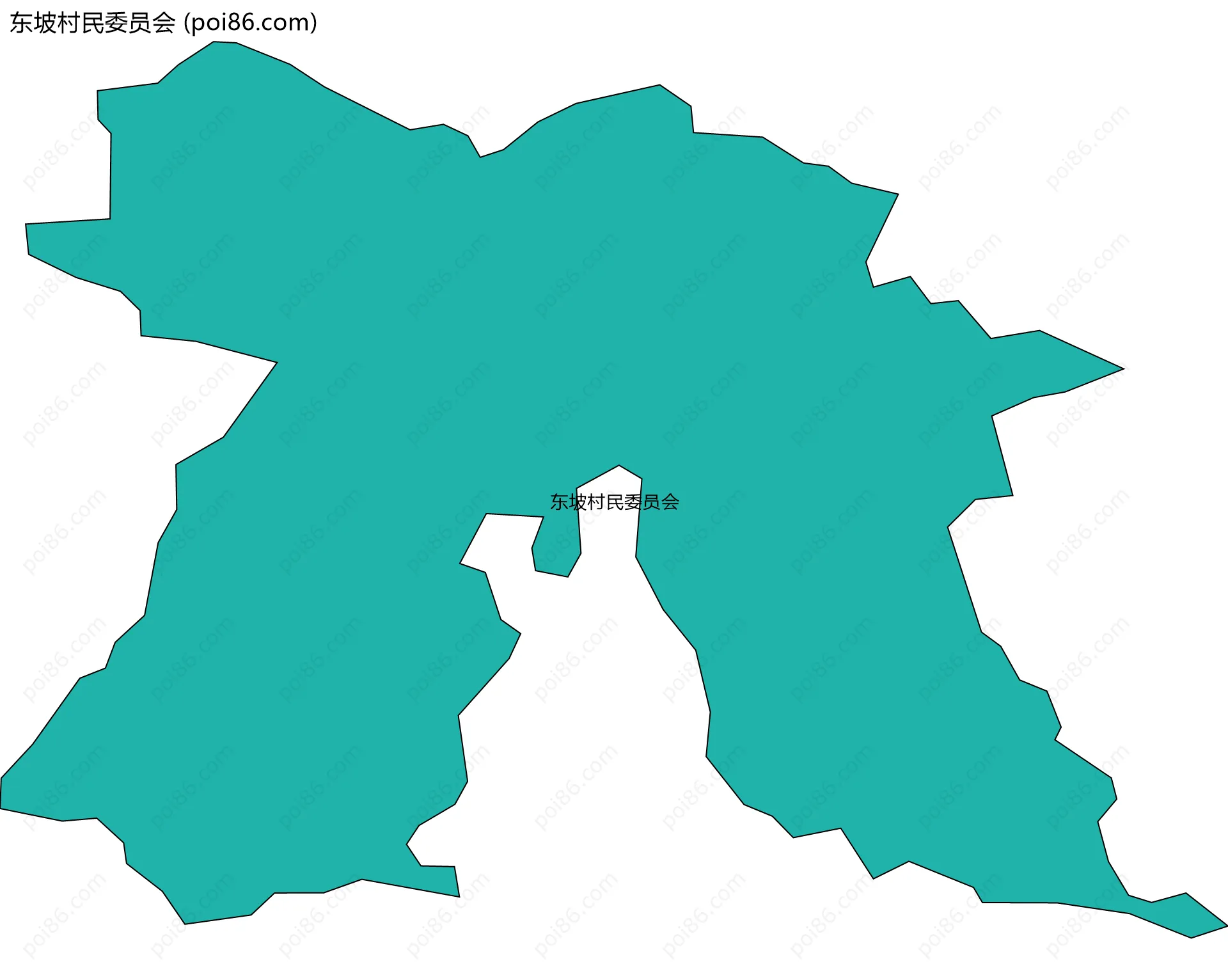 东坡村民委员会边界地图