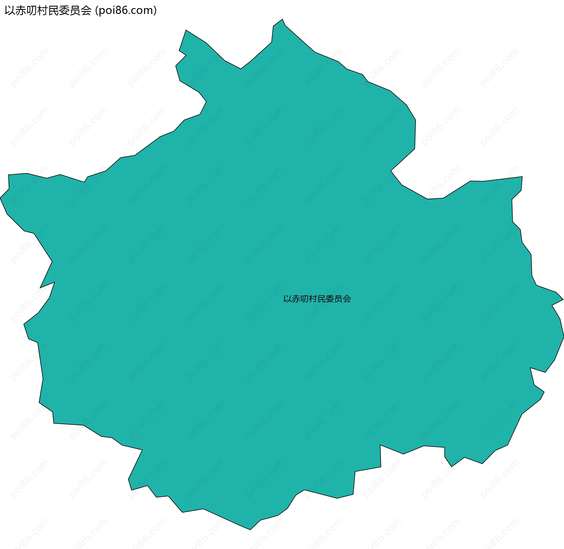 以赤叨村民委员会边界地图