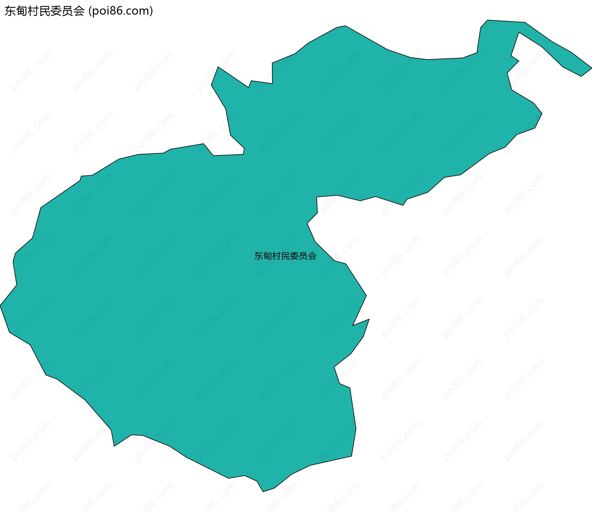 东甸村民委员会边界地图