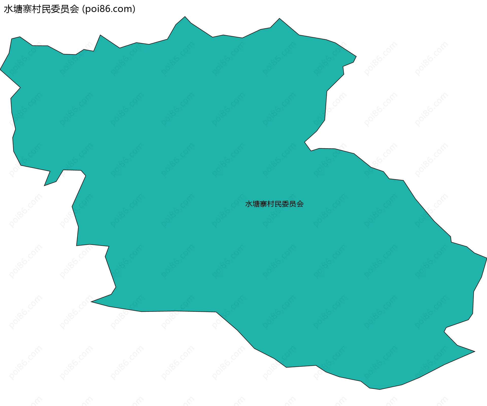 水塘寨村民委员会边界地图