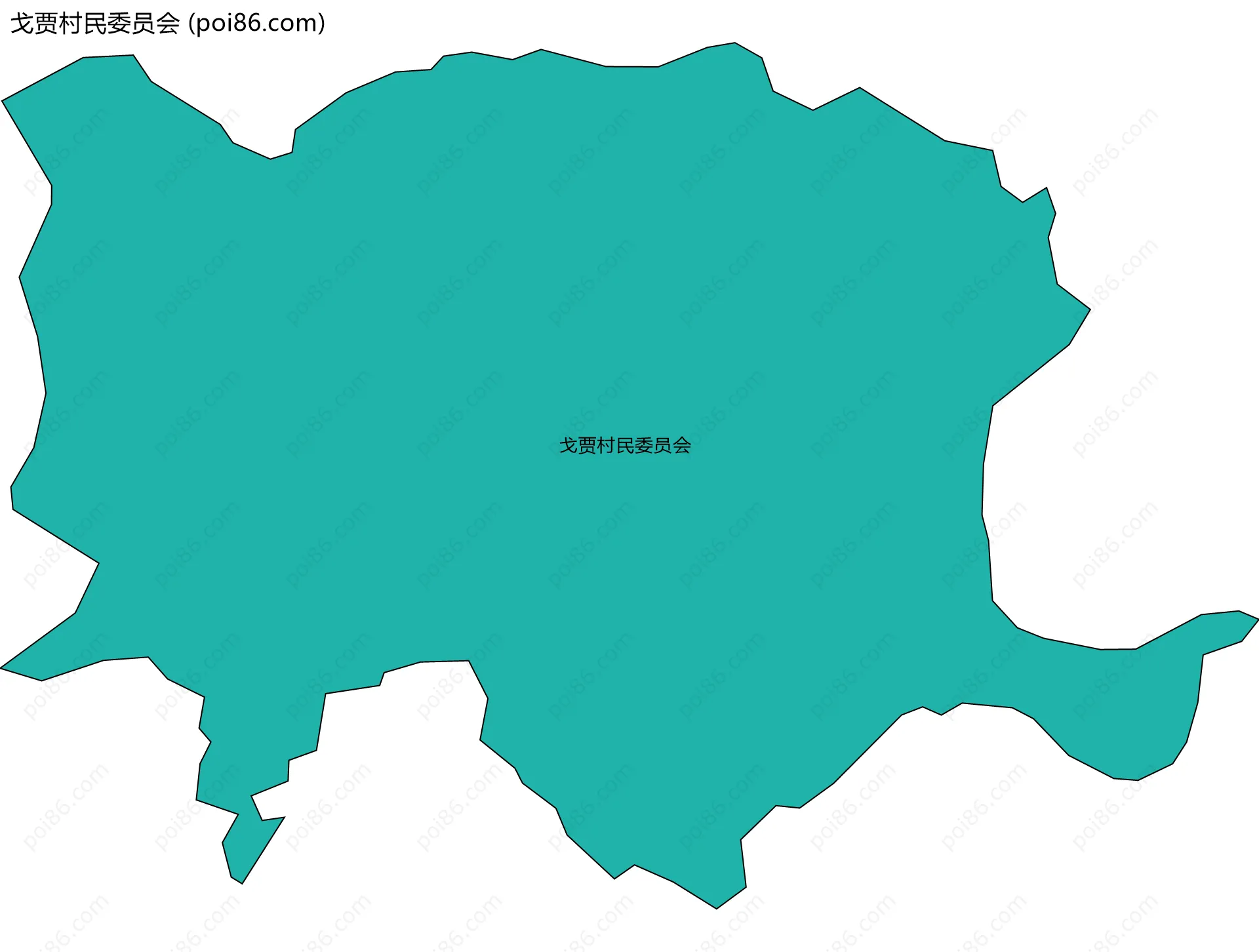 戈贾村民委员会边界地图