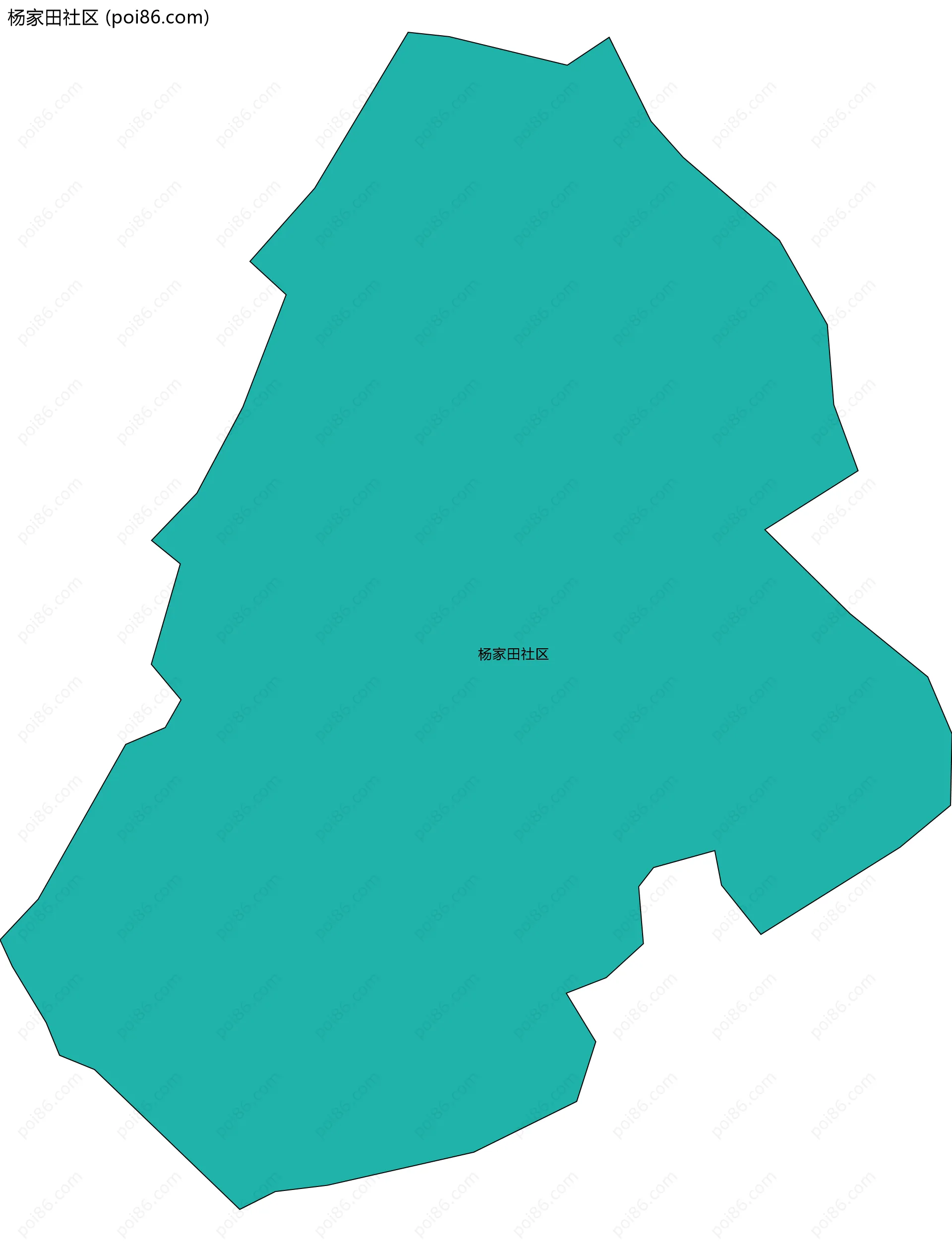 杨家田社区边界地图