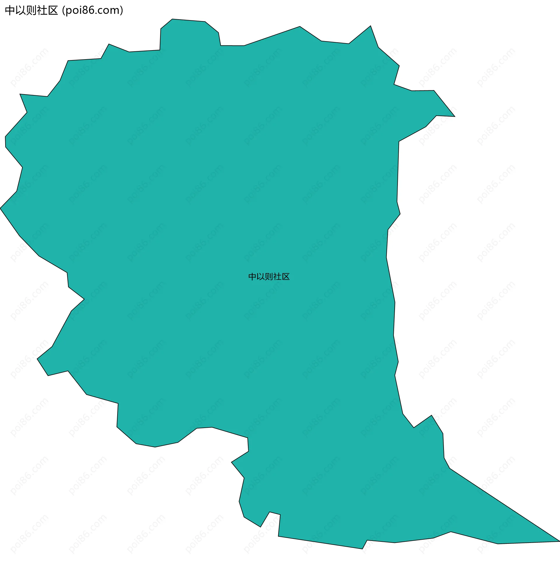 中以则社区边界地图