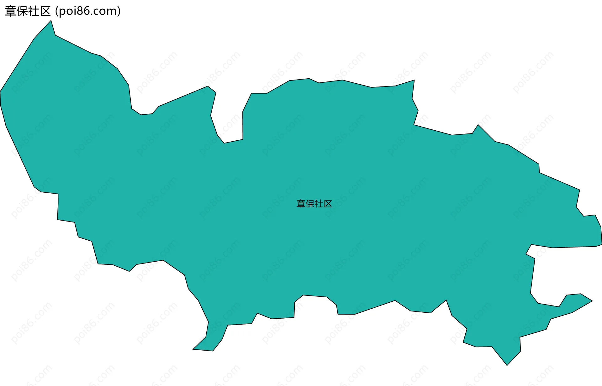章保社区边界地图