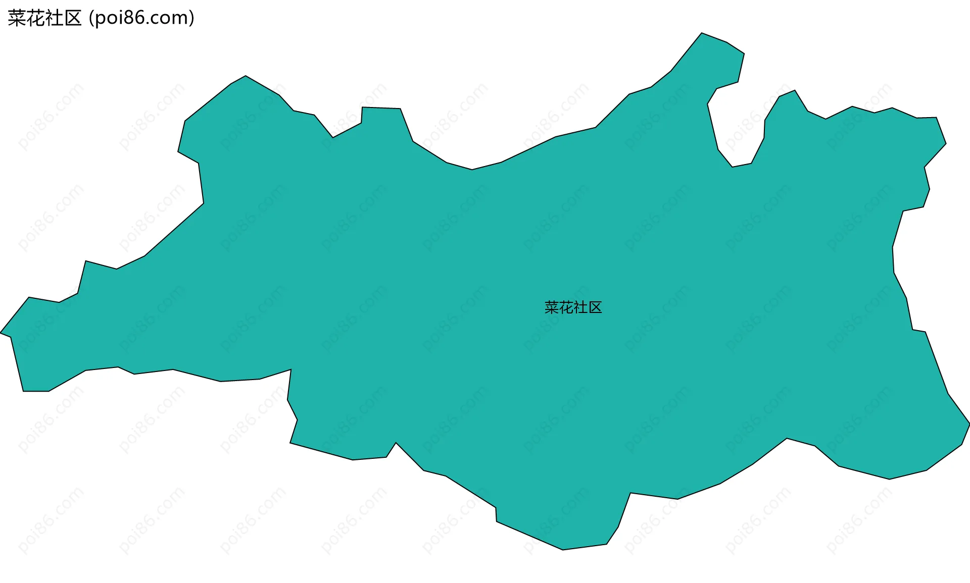 菜花社区边界地图