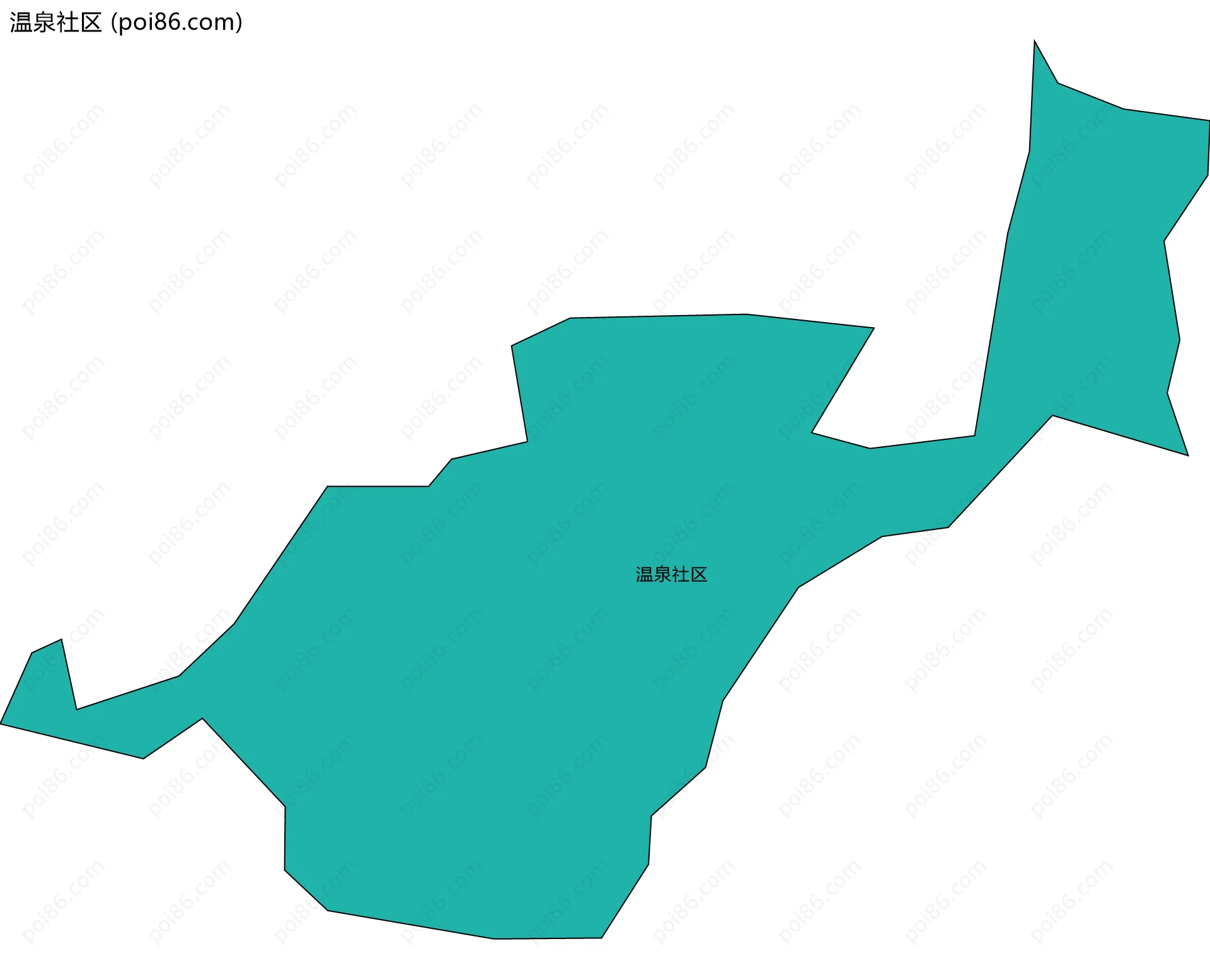 温泉社区边界地图