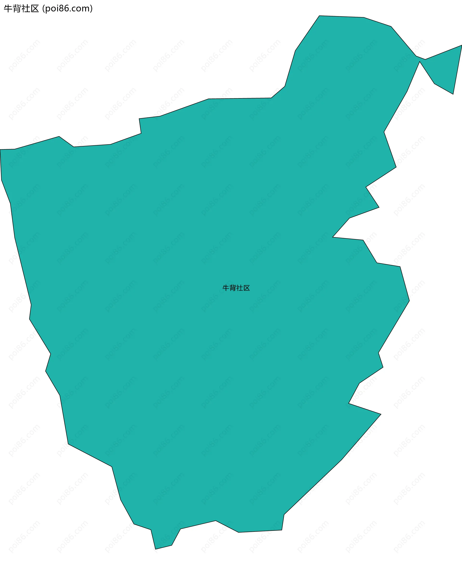 牛背社区边界地图