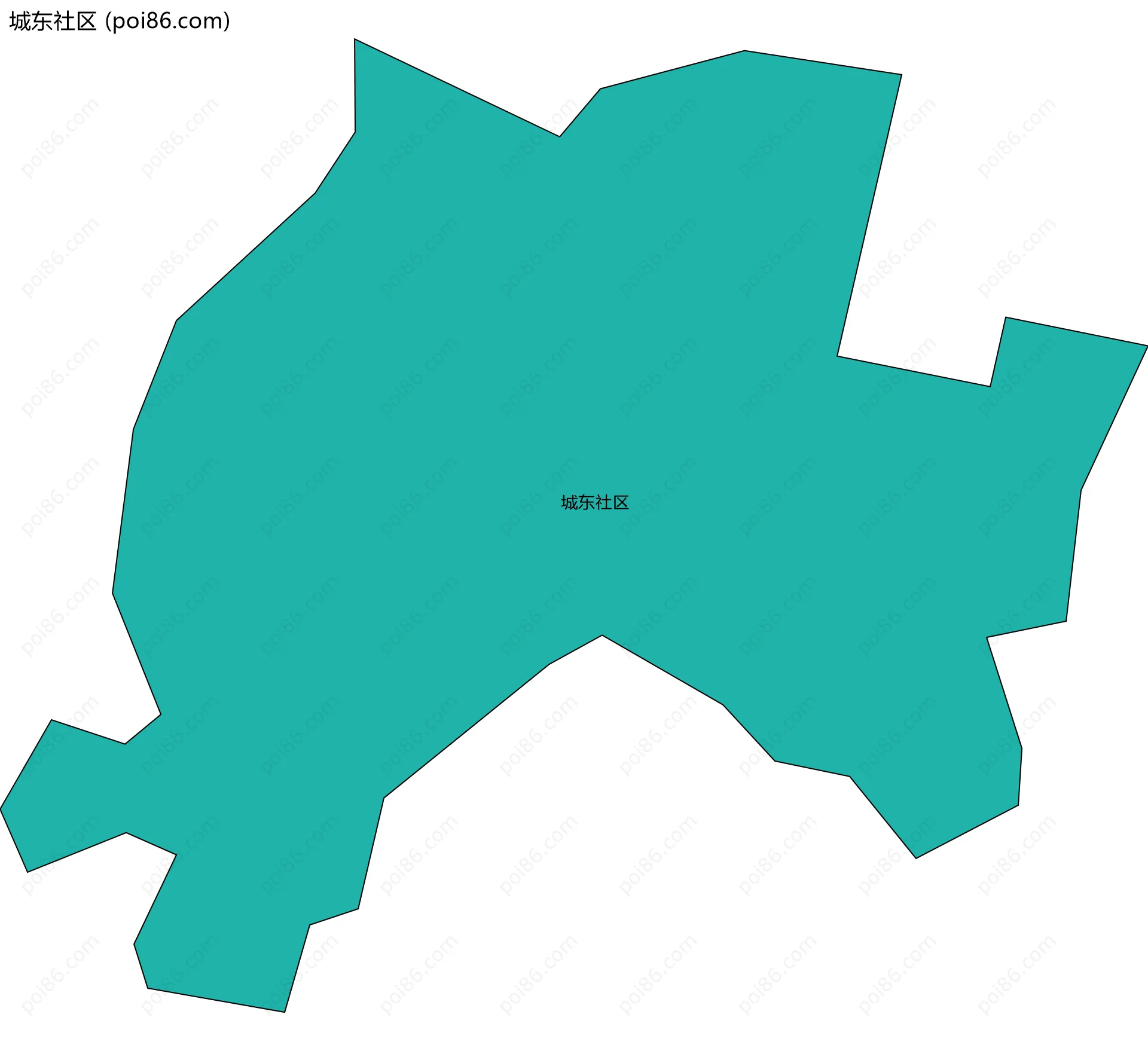 城东社区边界地图