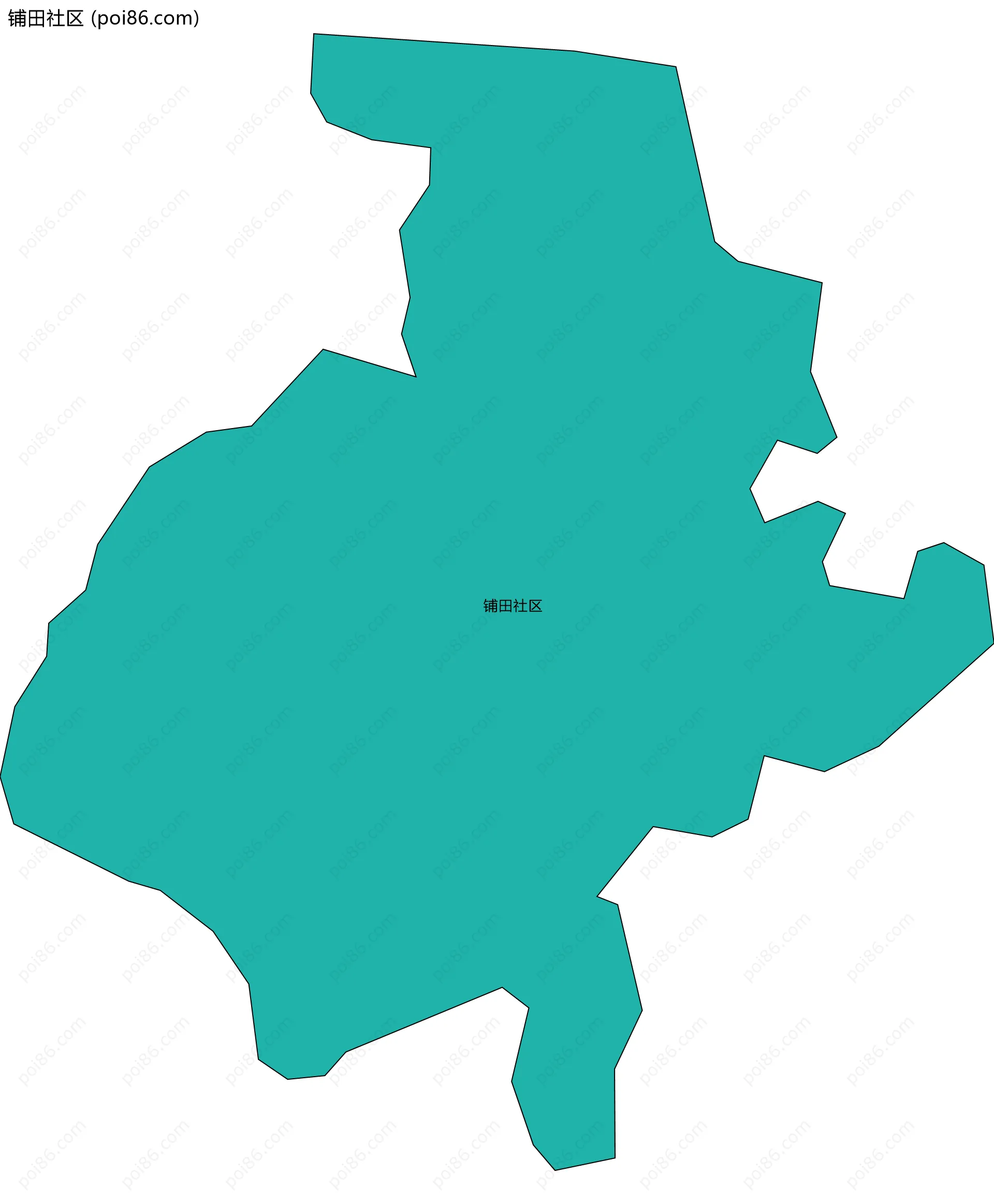 铺田社区边界地图