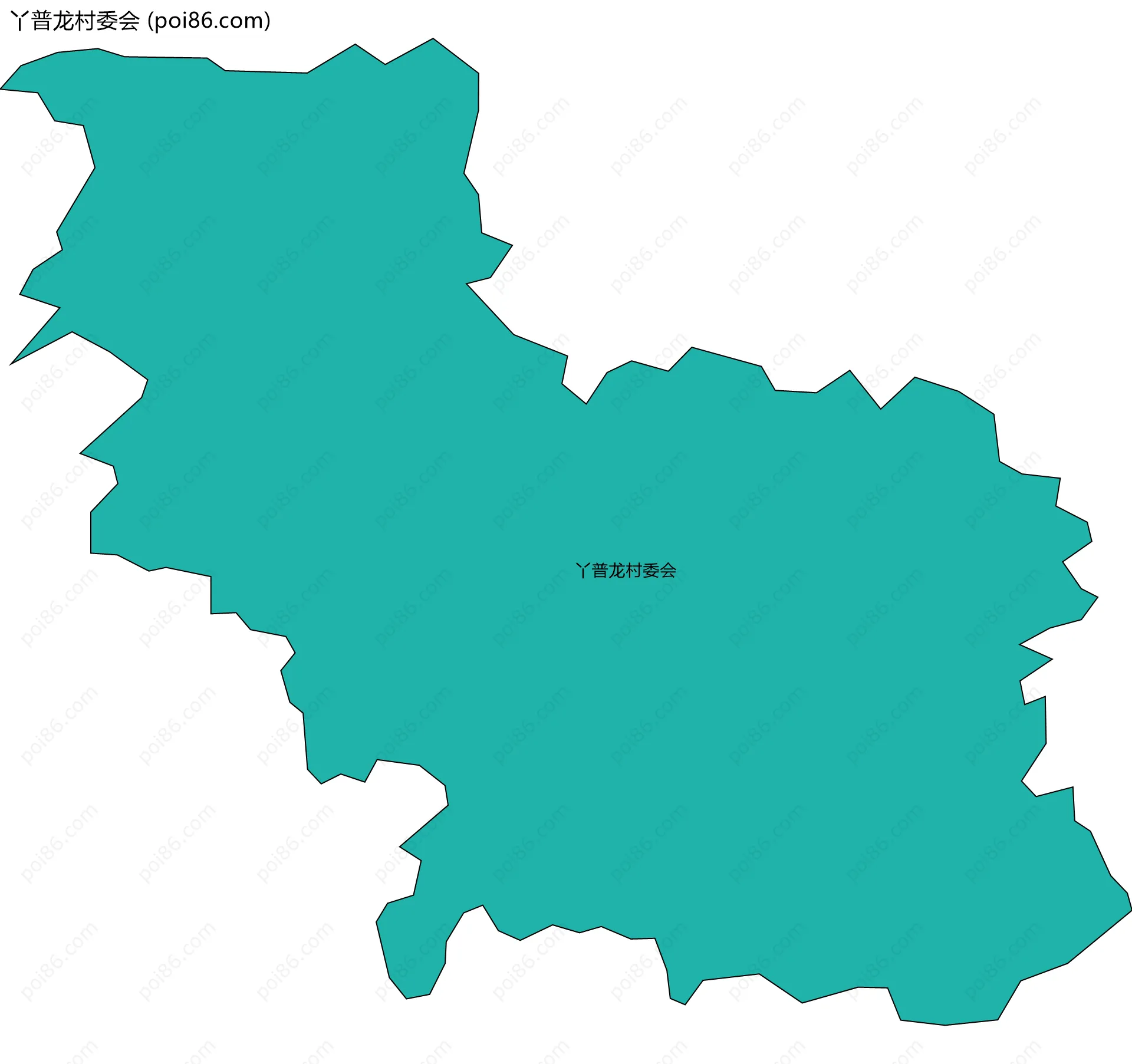 丫普龙村委会边界地图