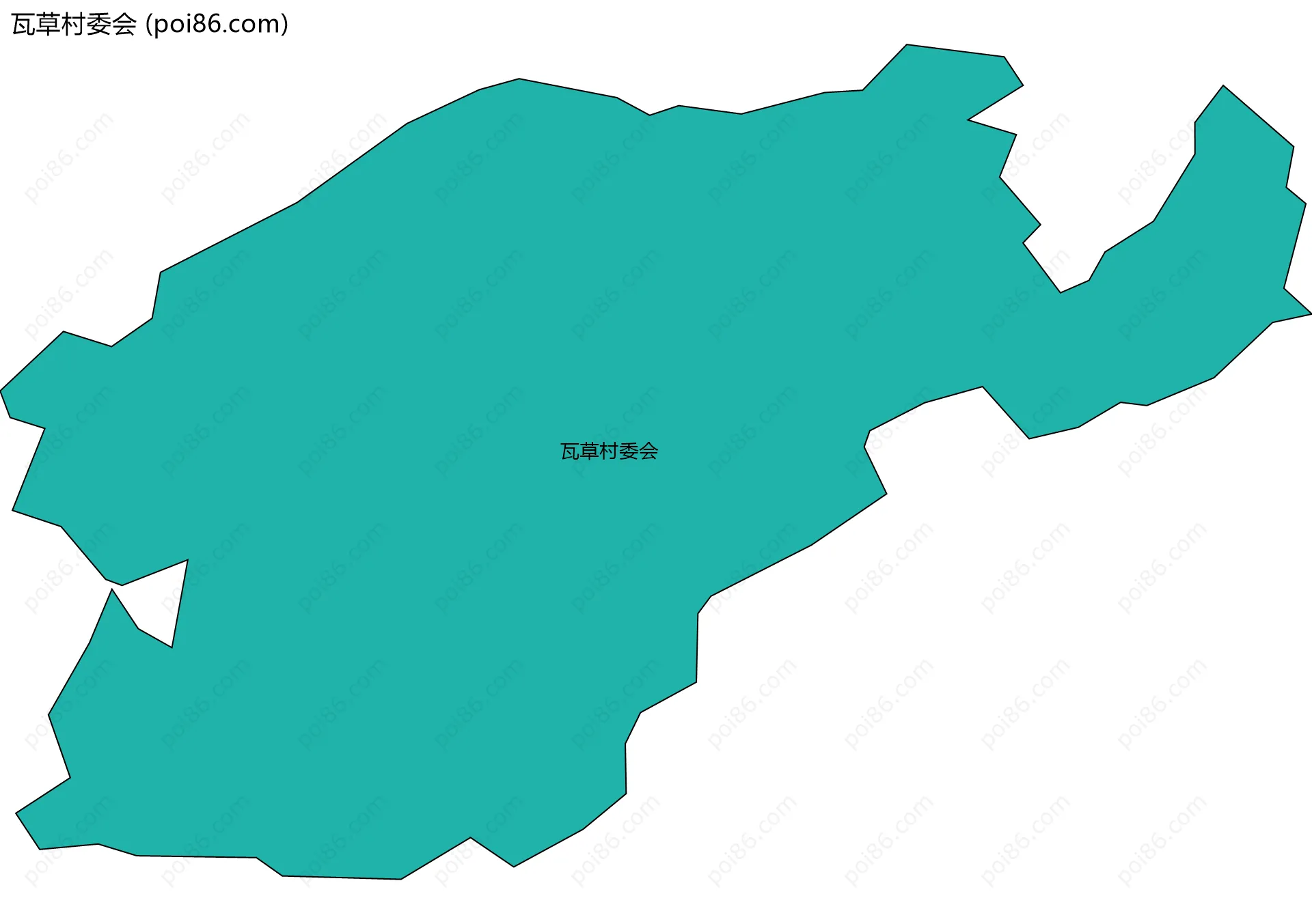 瓦草村委会边界地图
