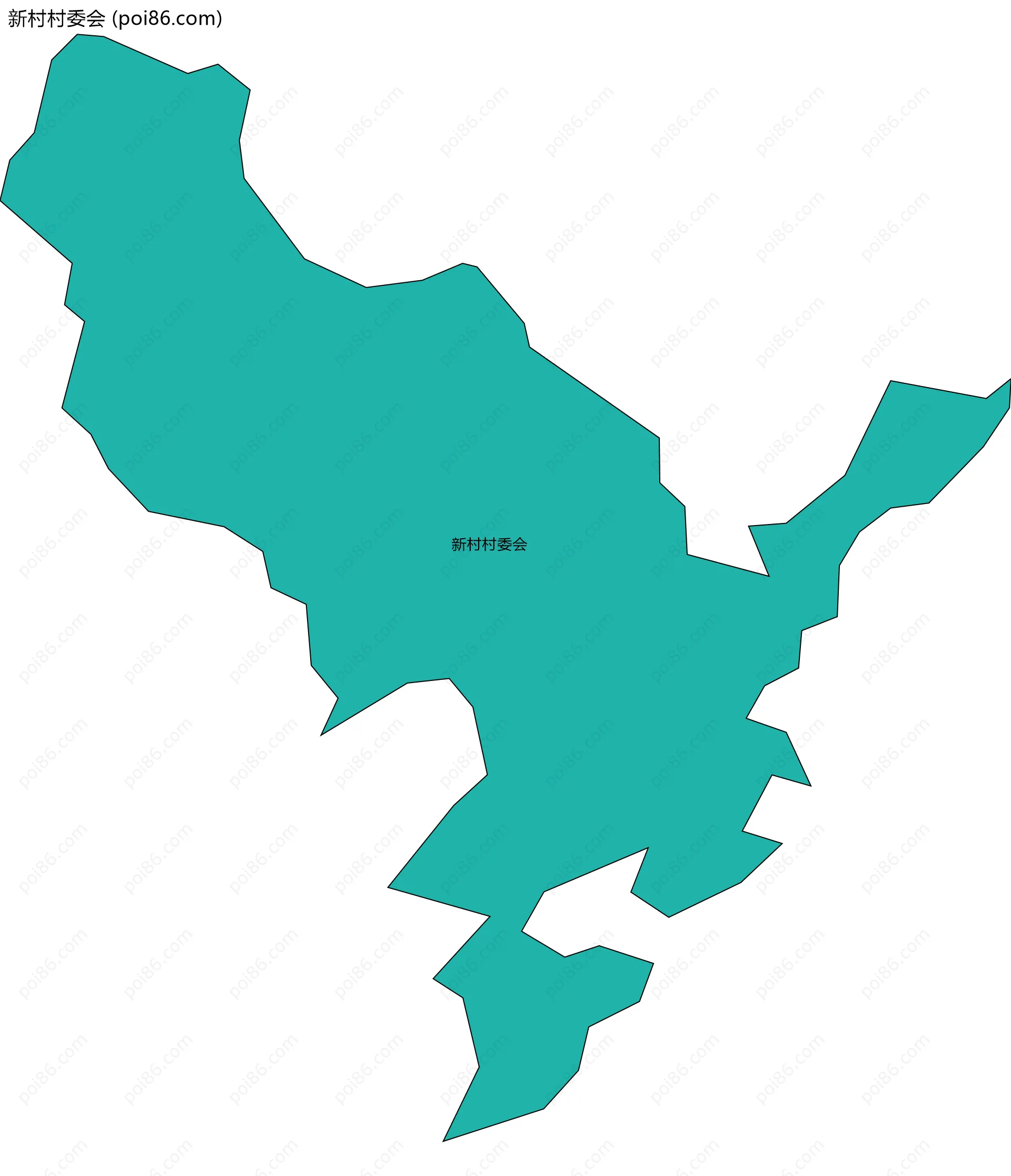 新村村委会边界地图