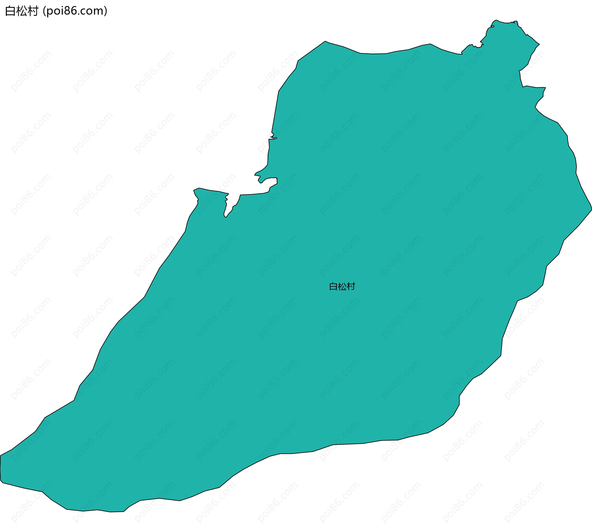 白松村边界地图