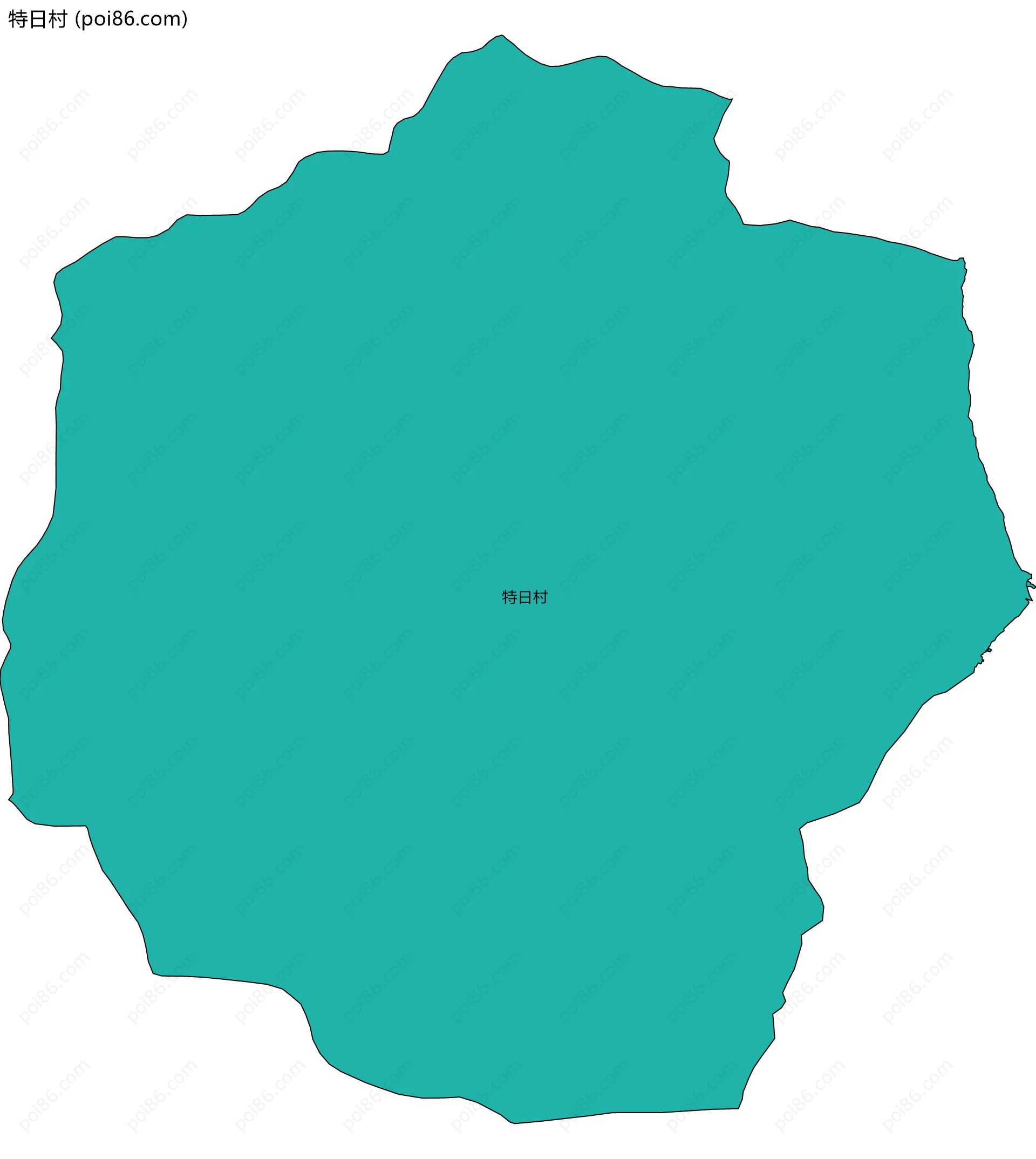 特日村边界地图