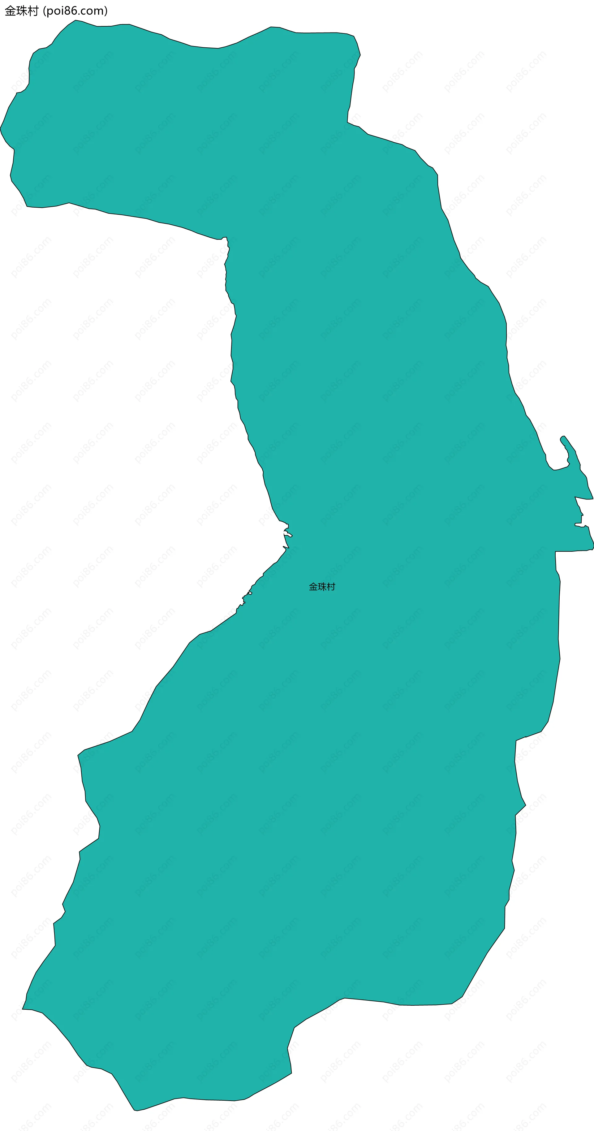 金珠村边界地图