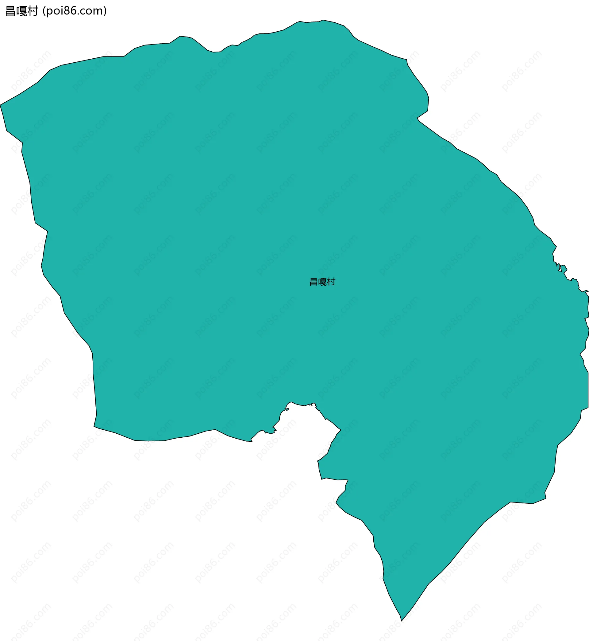 昌嘎村边界地图