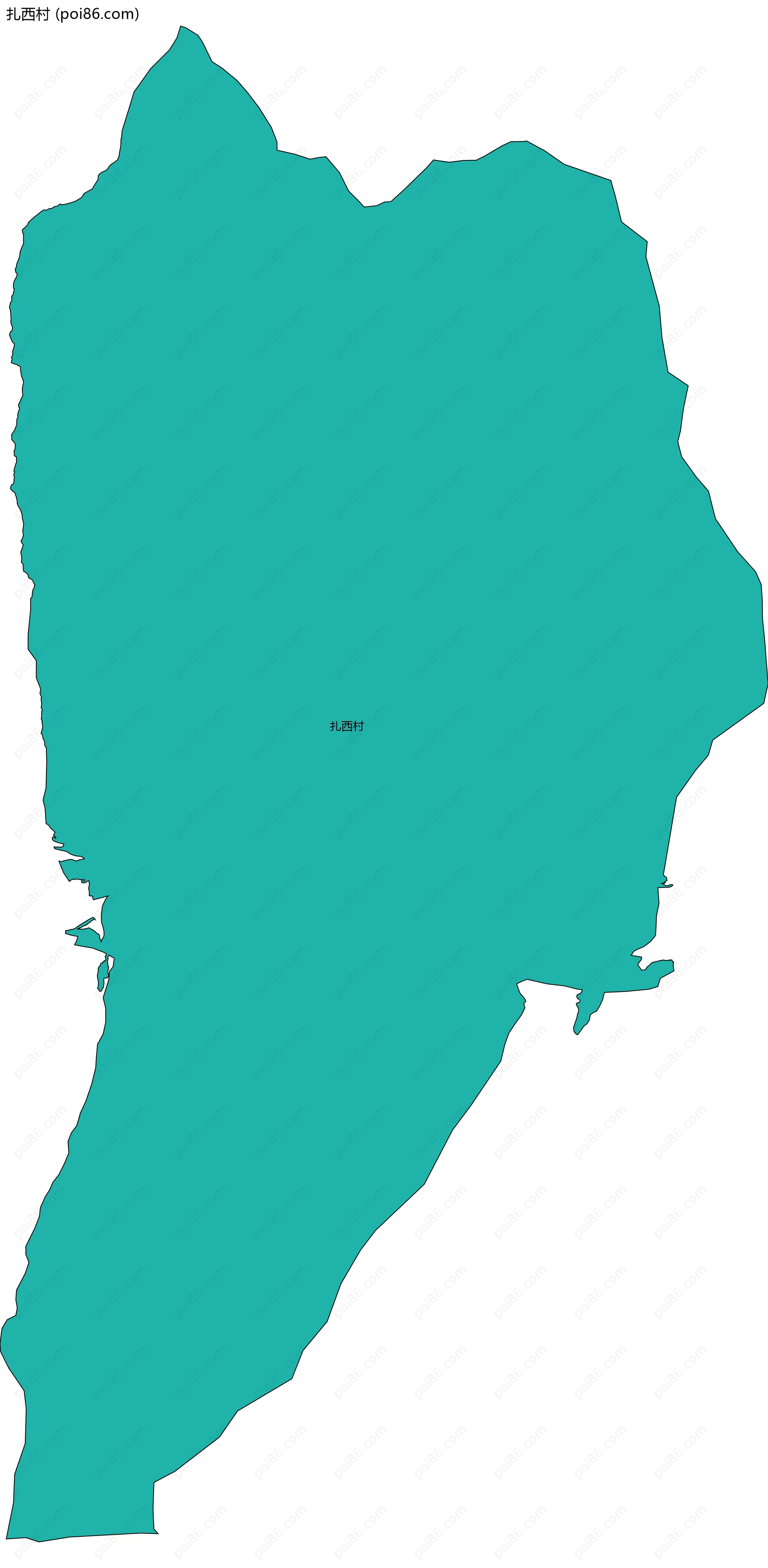 扎西村边界地图