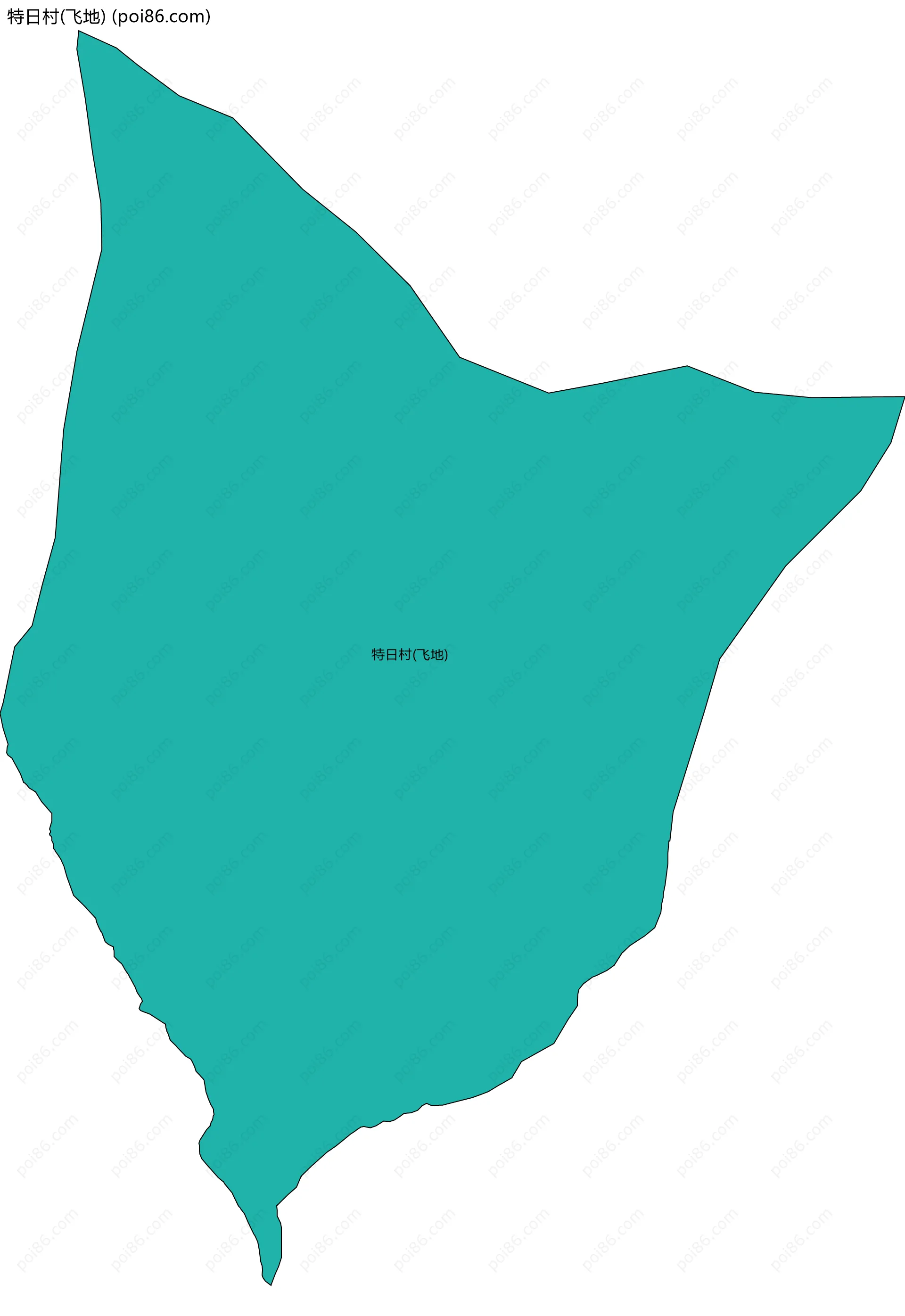 特日村(飞地)边界地图